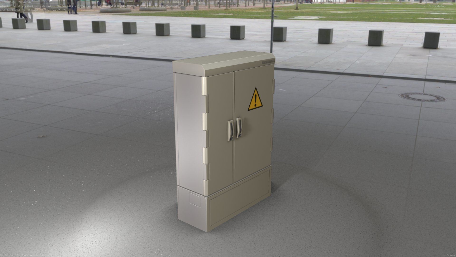 Electrical Distribution Cabinet 51 Low-poly 3D model_99