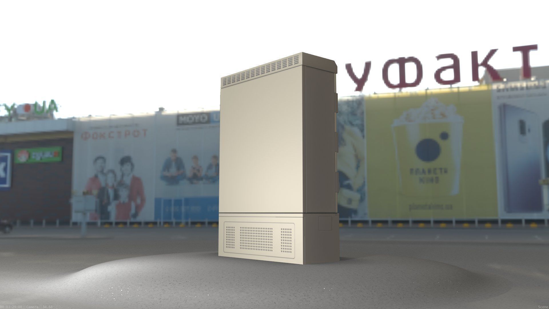 Electrical Distribution Cabinet 51 Low-poly 3D model_30