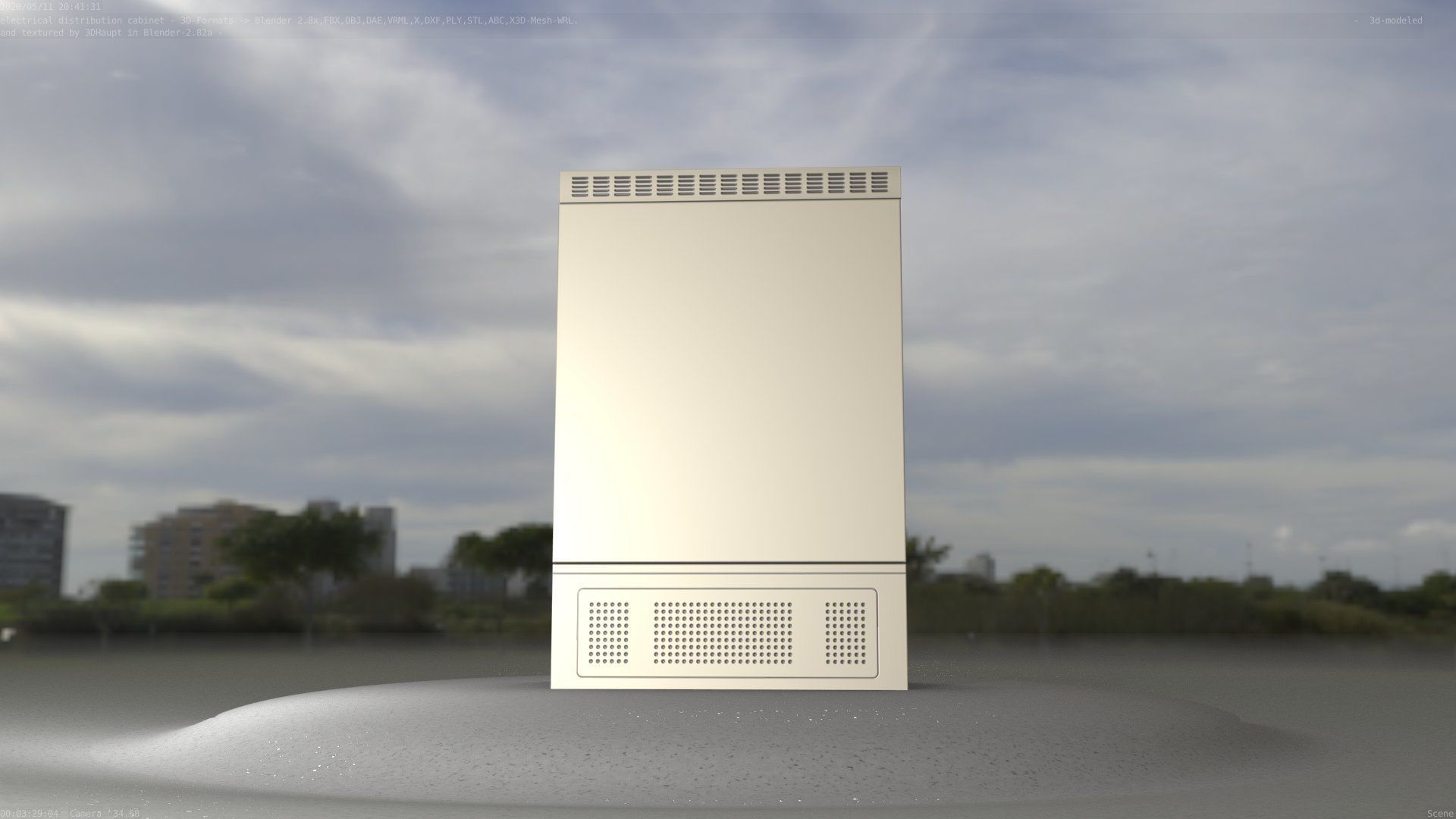Electrical Distribution Cabinet 51 Low-poly 3D model_26