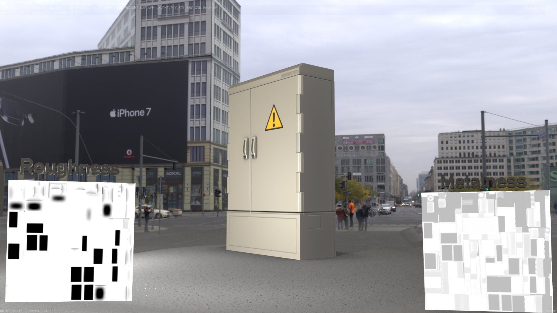 Electrical Distribution Cabinet 51 Low-poly 3D model_14