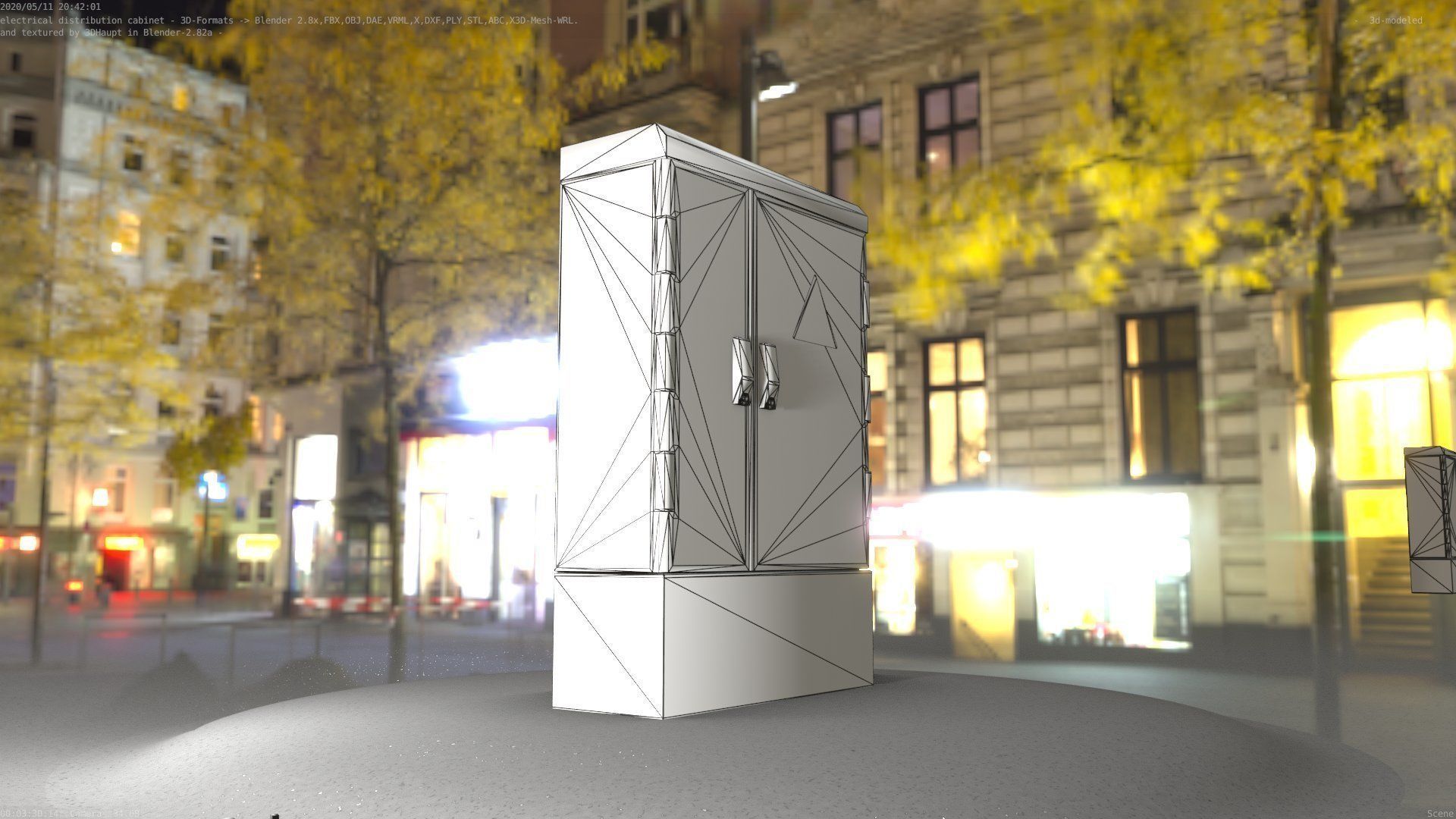 Electrical Distribution Cabinet 51 Low-poly 3D model_60