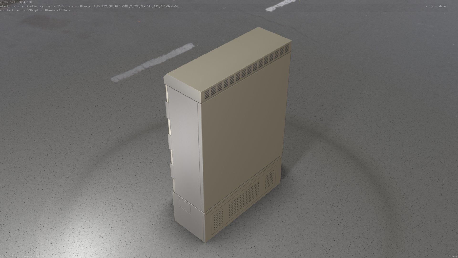 Electrical Distribution Cabinet 51 Low-poly 3D model_85