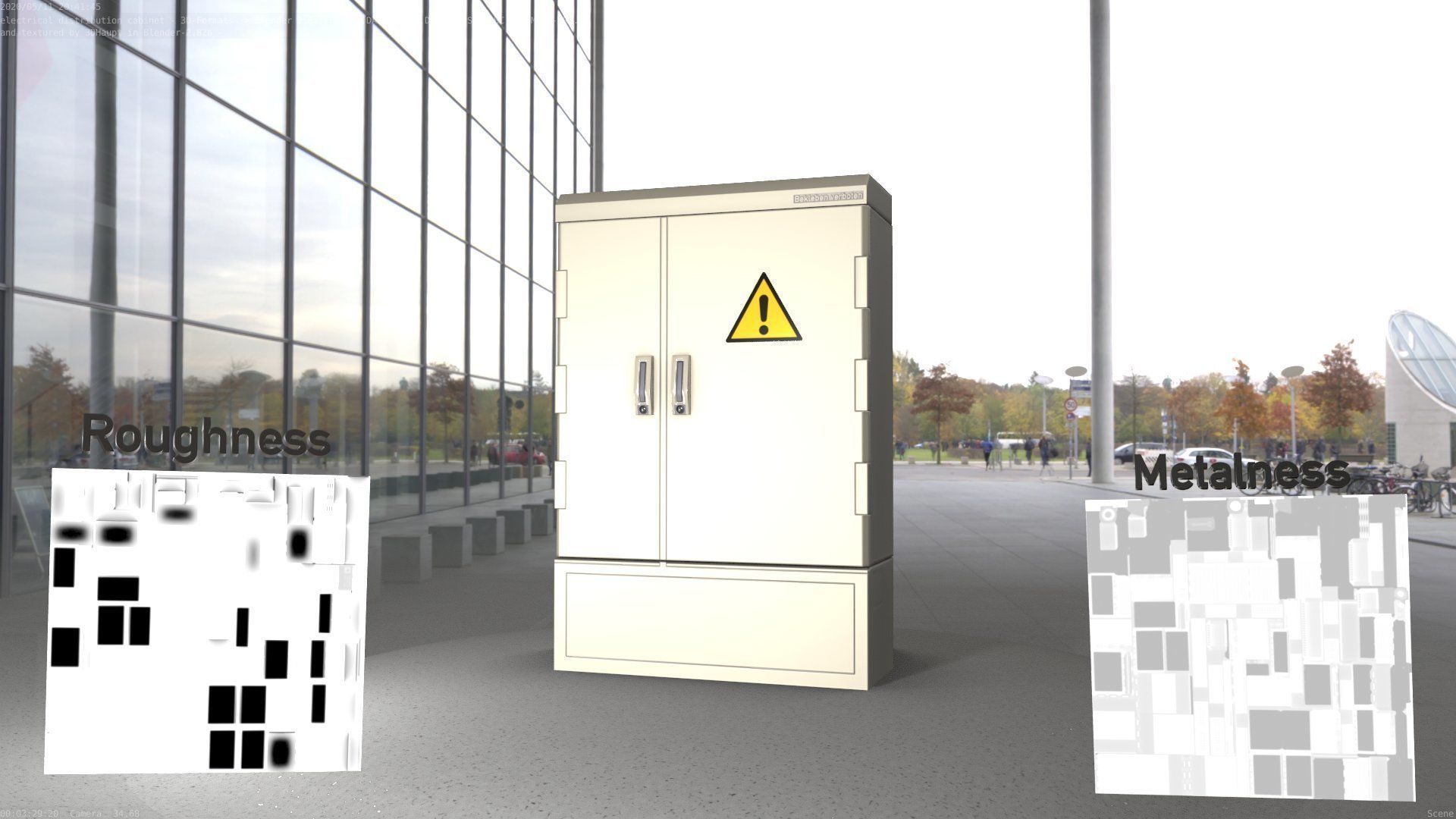 Electrical Distribution Cabinet 51 Low-poly 3D model_42