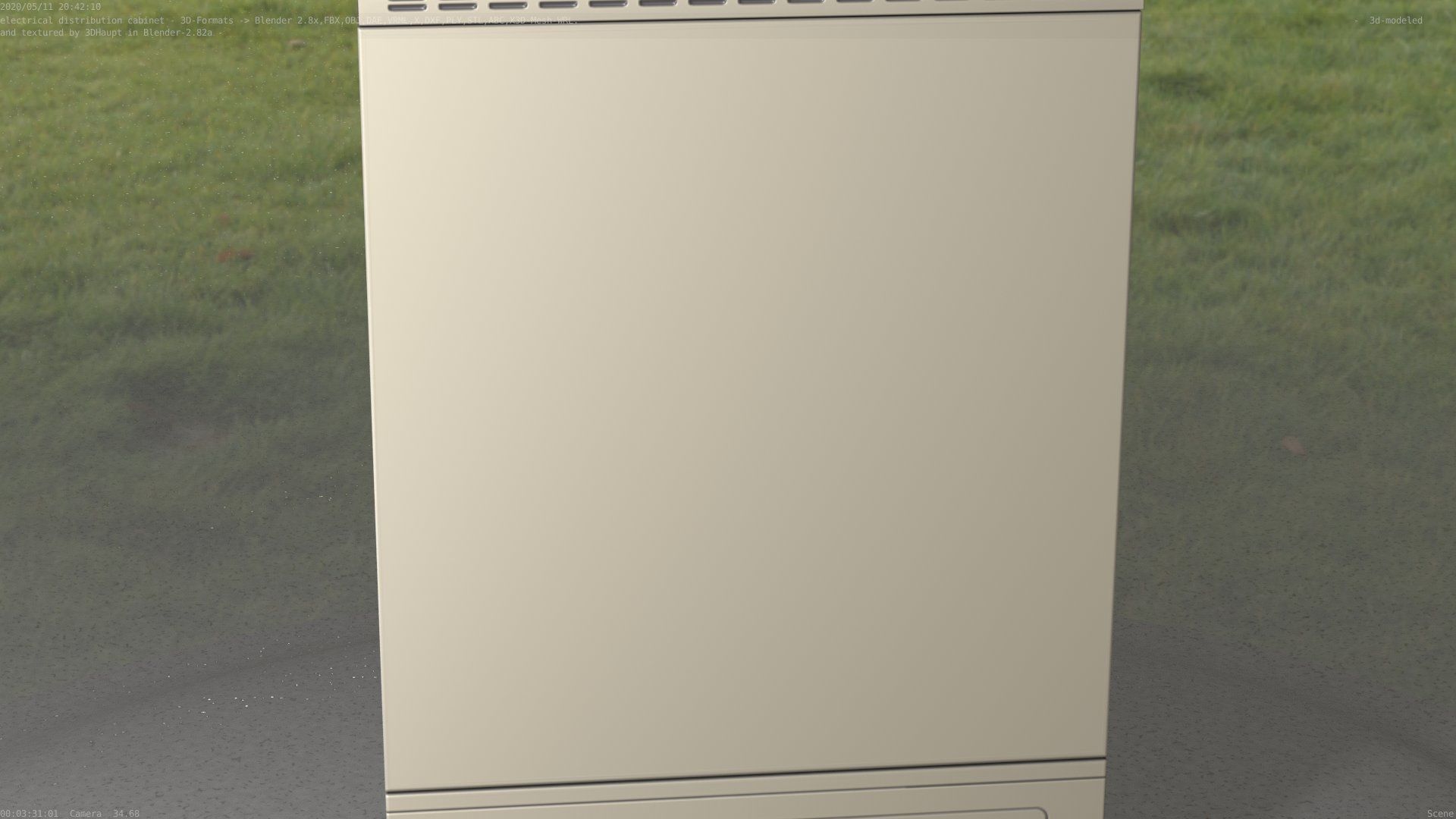 Electrical Distribution Cabinet 51 Low-poly 3D model_67