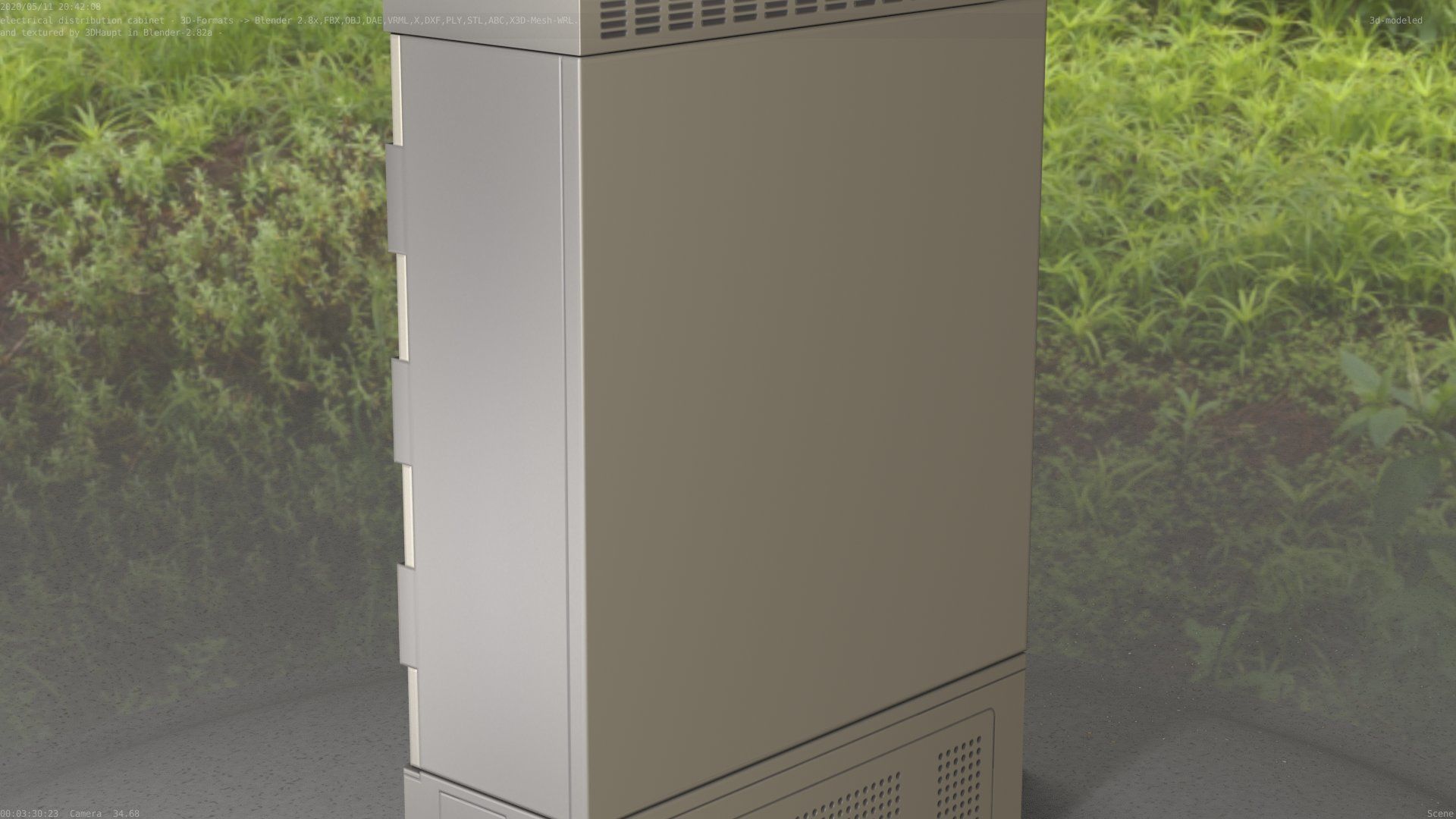 Electrical Distribution Cabinet 51 Low-poly 3D model_65