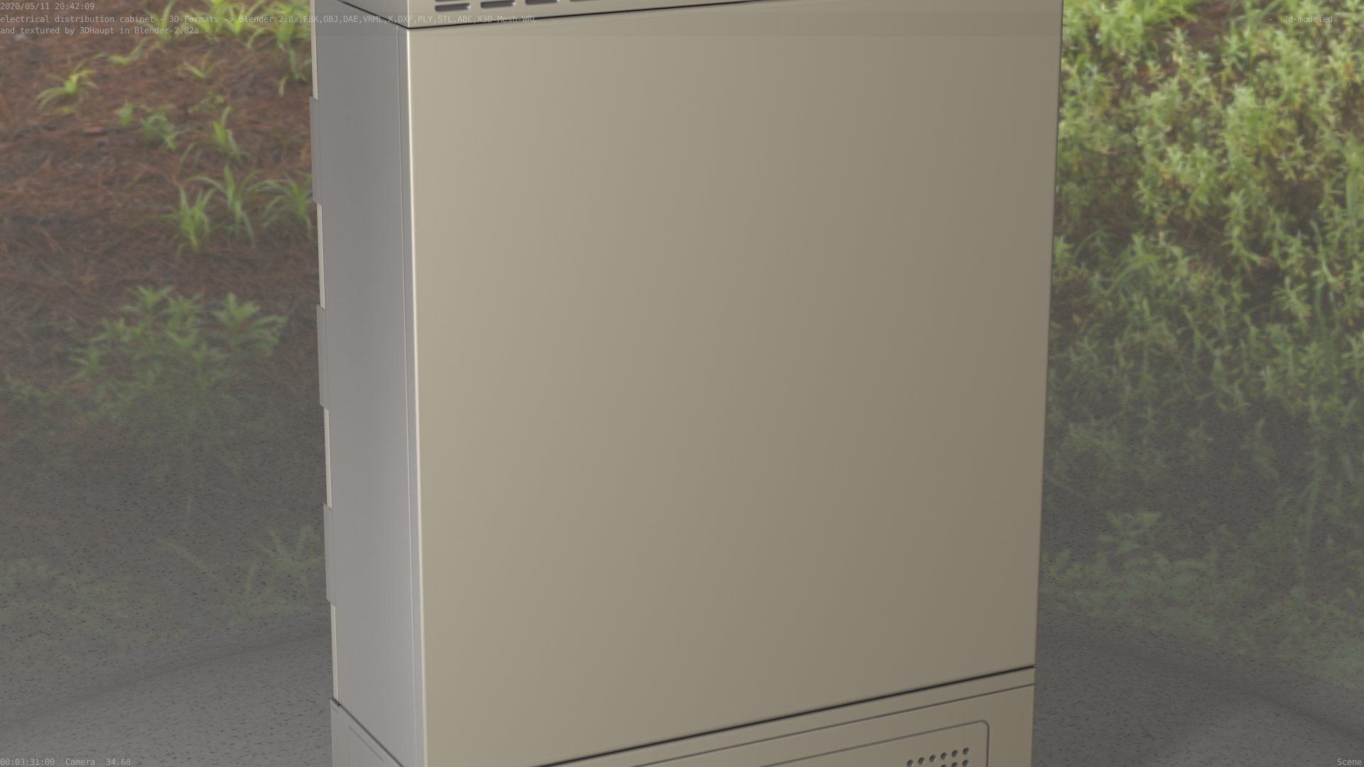 Electrical Distribution Cabinet 51 Low-poly 3D model_66