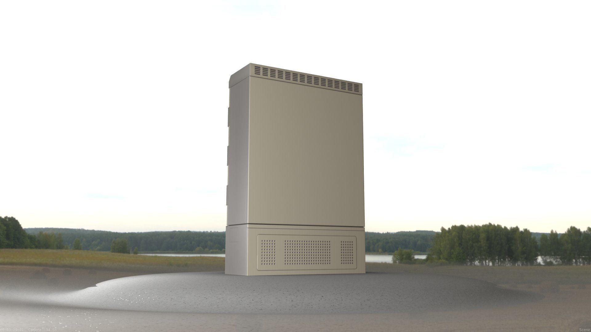 Electrical Distribution Cabinet 51 Low-poly 3D model_23