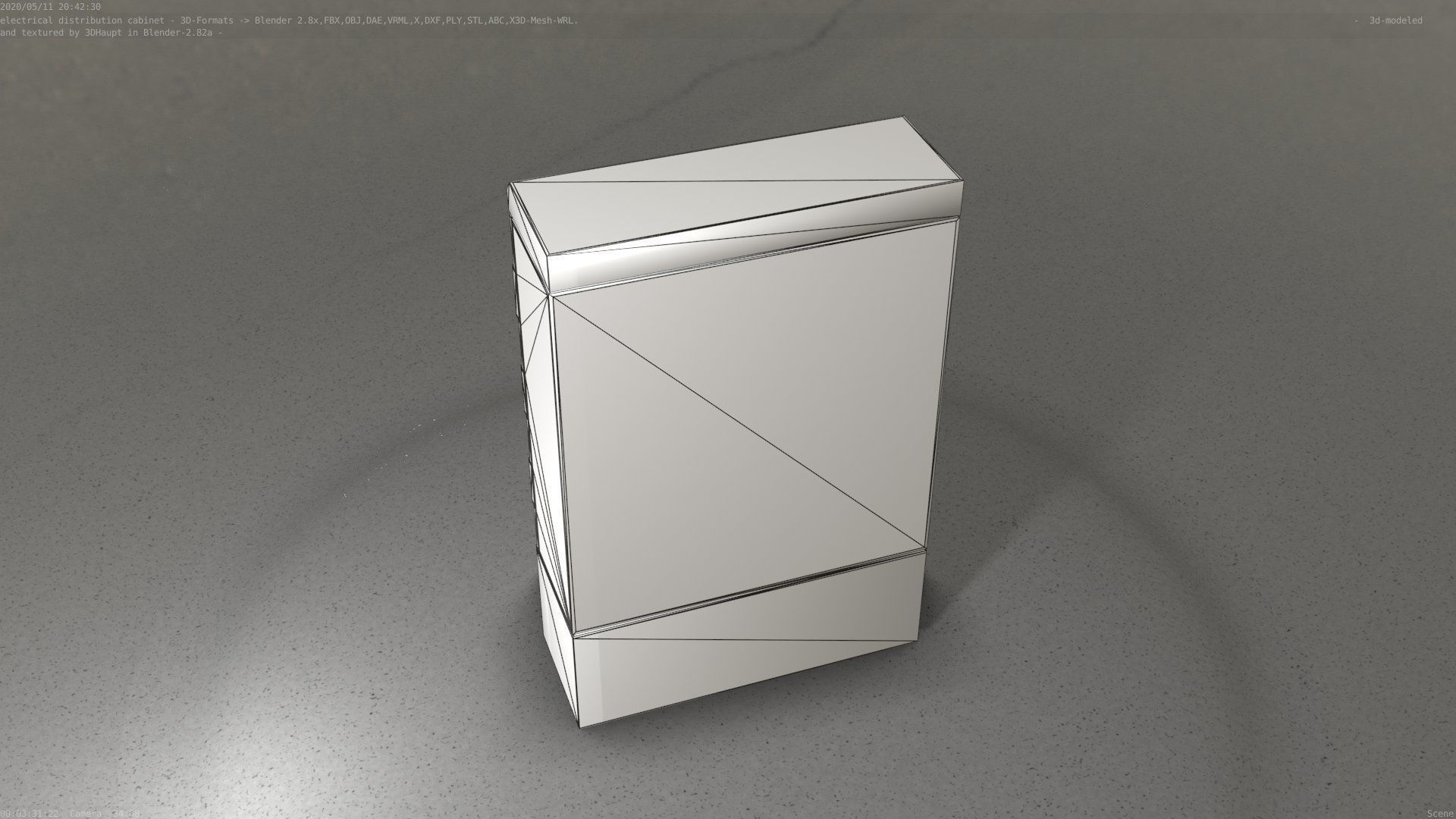 Electrical Distribution Cabinet 51 Low-poly 3D model_87