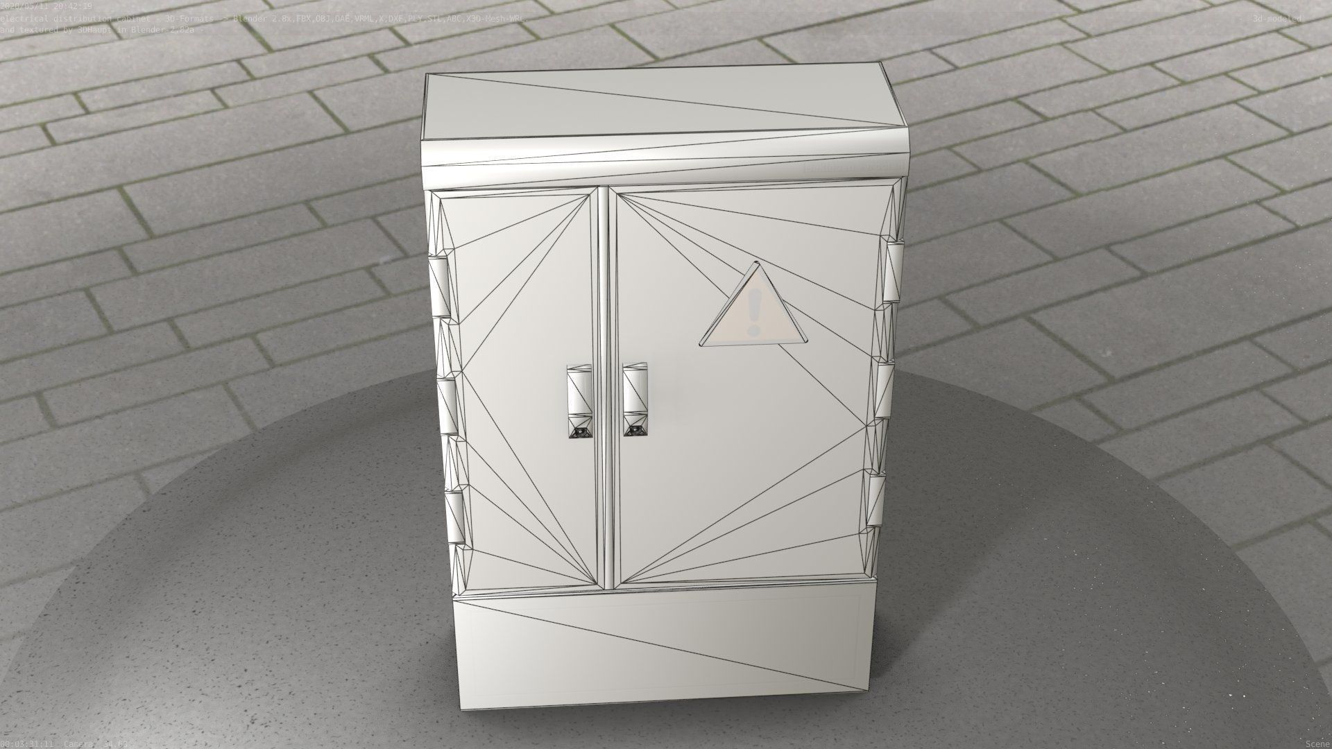 Electrical Distribution Cabinet 51 Low-poly 3D model_77