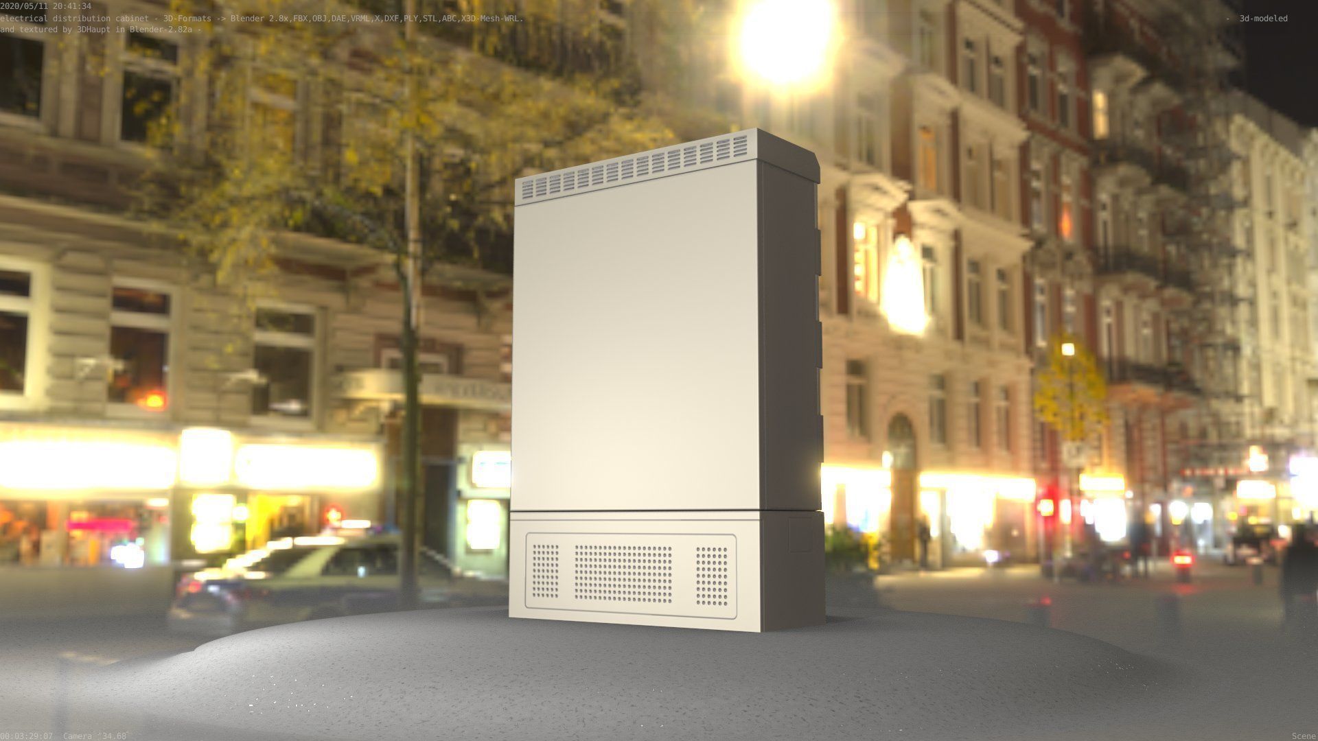Electrical Distribution Cabinet 51 Low-poly 3D model_29
