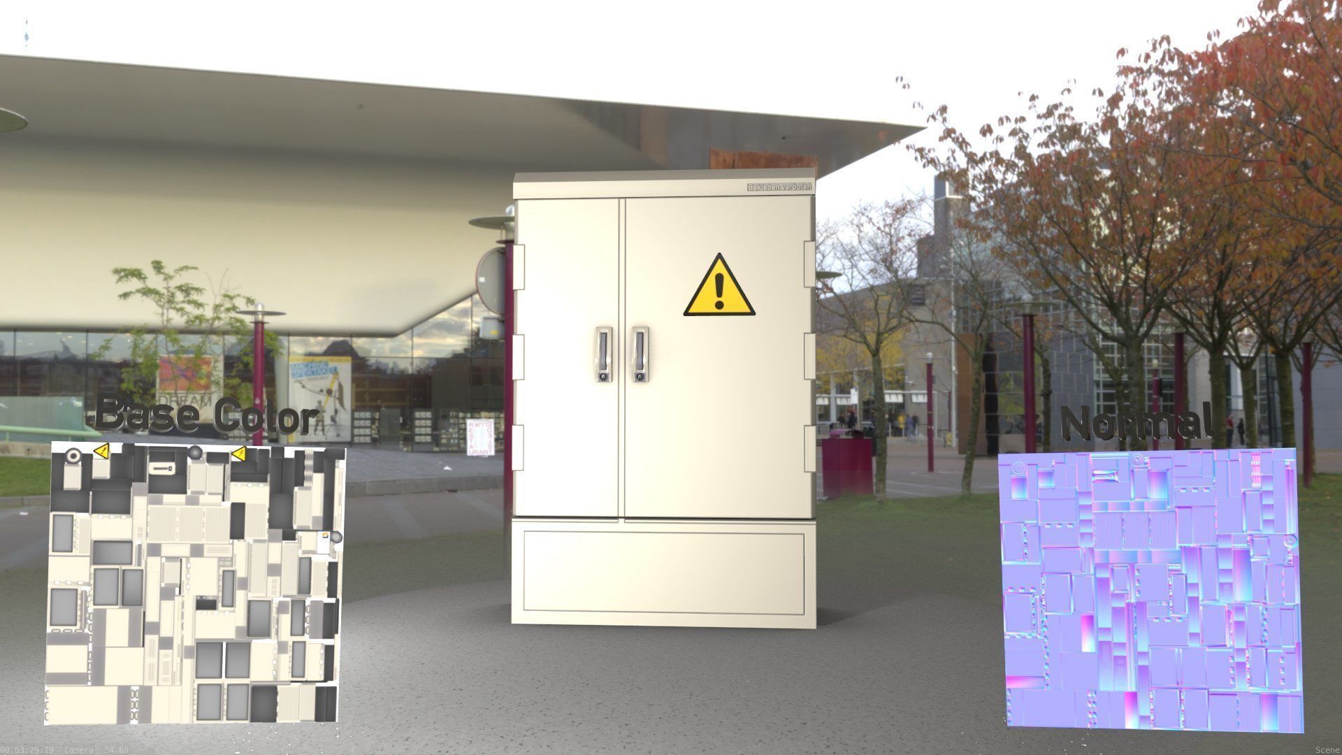 Electrical Distribution Cabinet 51 Low-poly 3D model_41