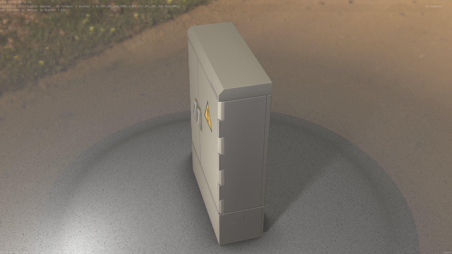 Electrical Distribution Cabinet 51 Low-poly 3D model_81