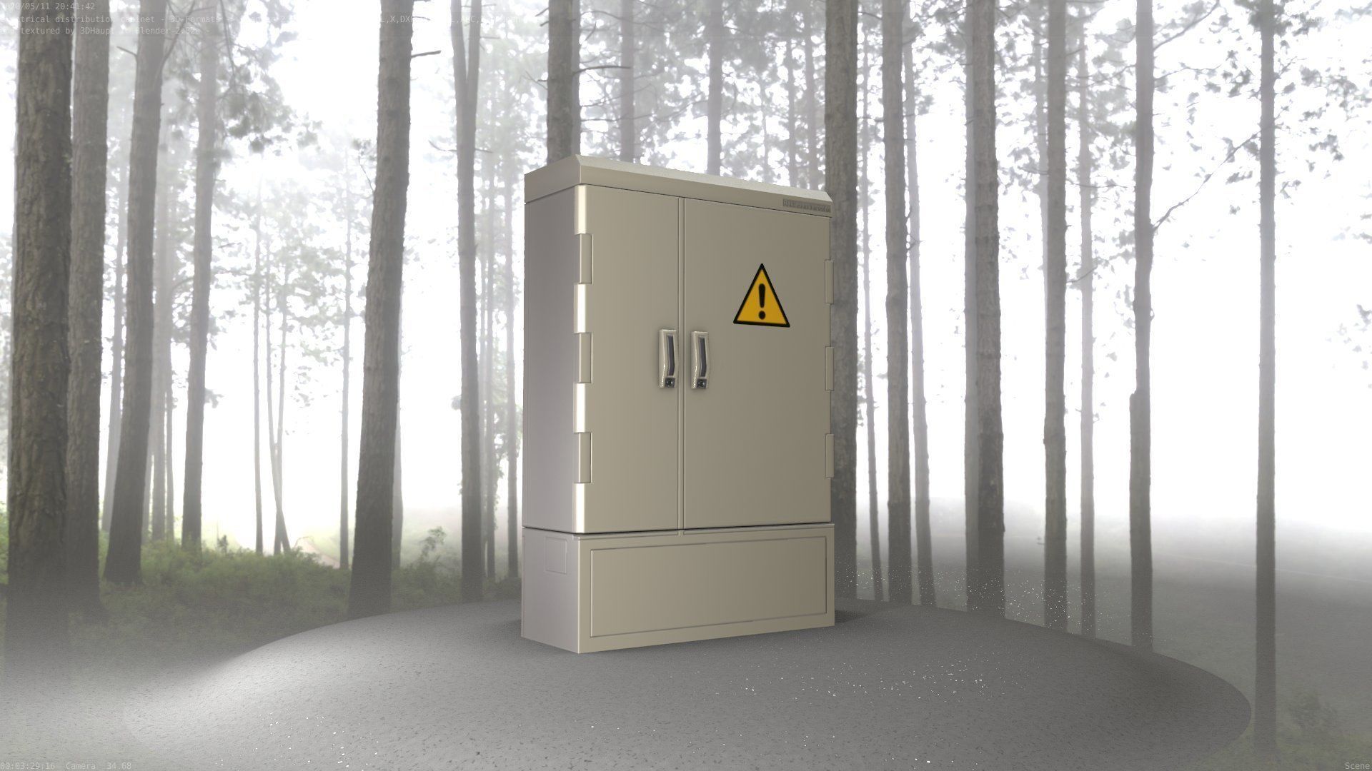 Electrical Distribution Cabinet 51 Low-poly 3D model_38