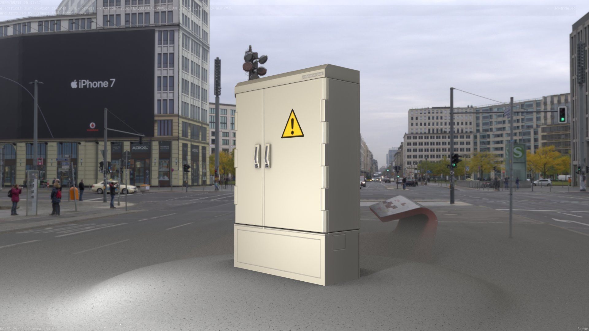 Electrical Distribution Cabinet 51 Low-poly 3D model_44