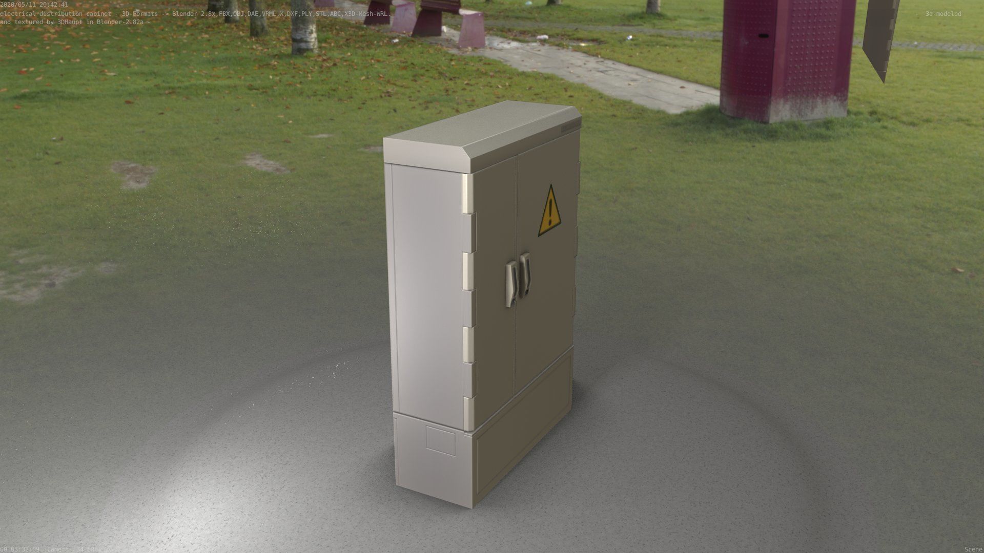 Electrical Distribution Cabinet 51 Low-poly 3D model_98