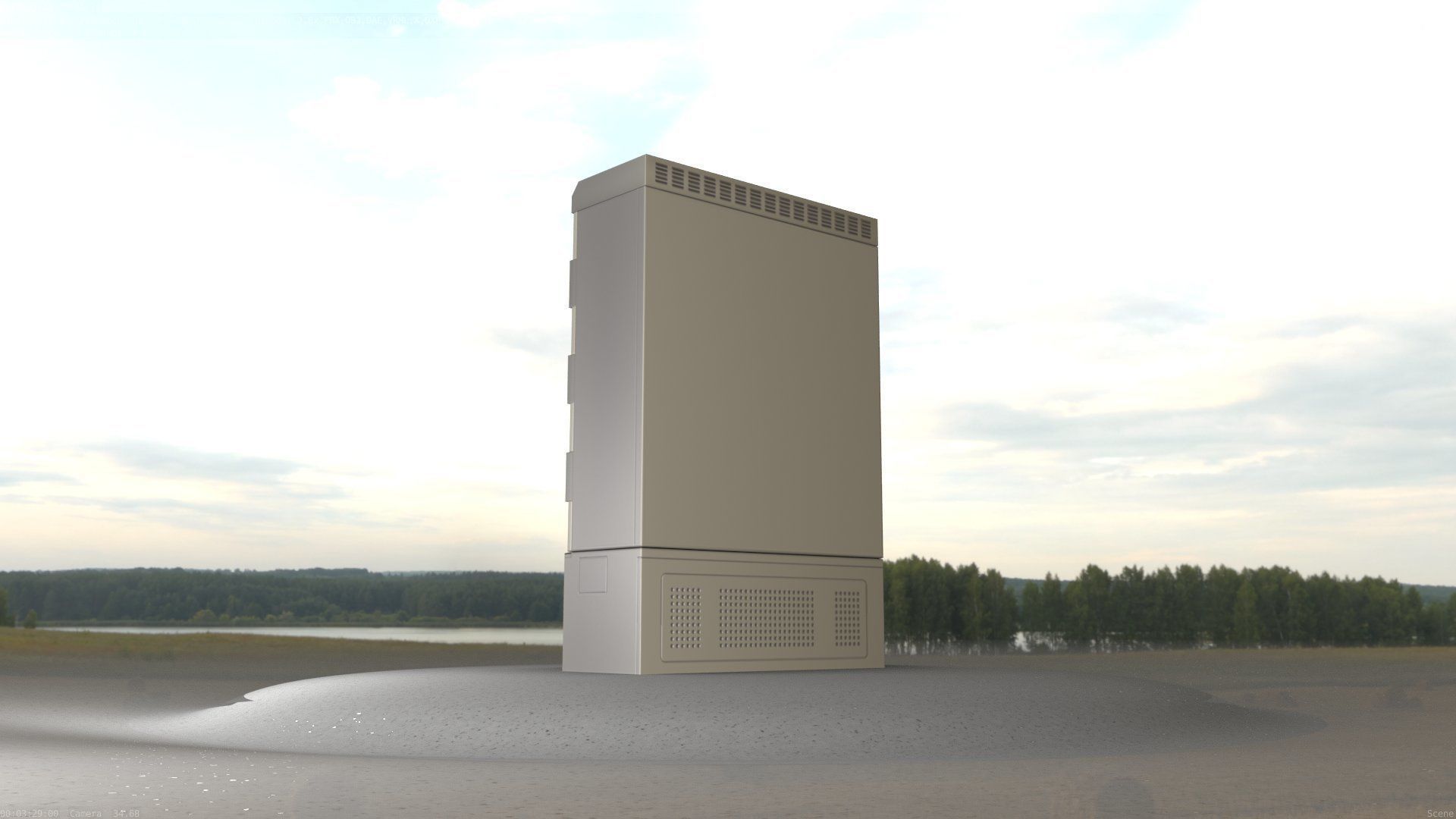 Electrical Distribution Cabinet 51 Low-poly 3D model_22