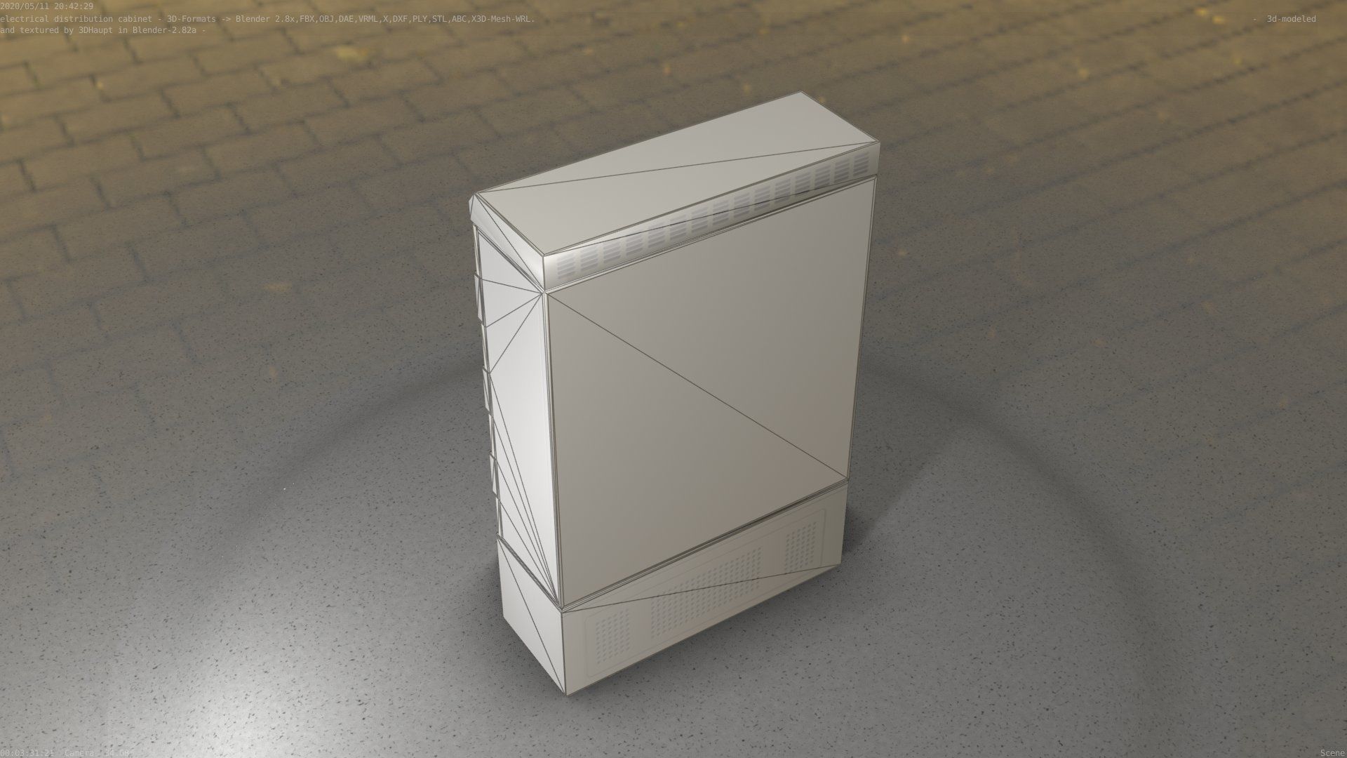 Electrical Distribution Cabinet 51 Low-poly 3D model_86