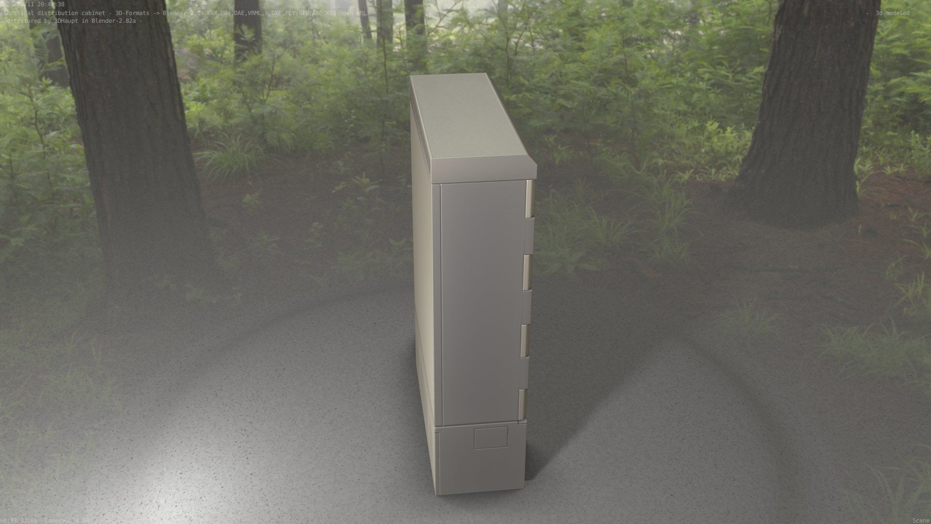 Electrical Distribution Cabinet 51 Low-poly 3D model_95