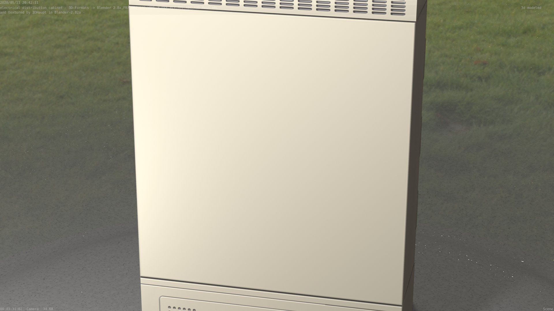 Electrical Distribution Cabinet 51 Low-poly 3D model_68