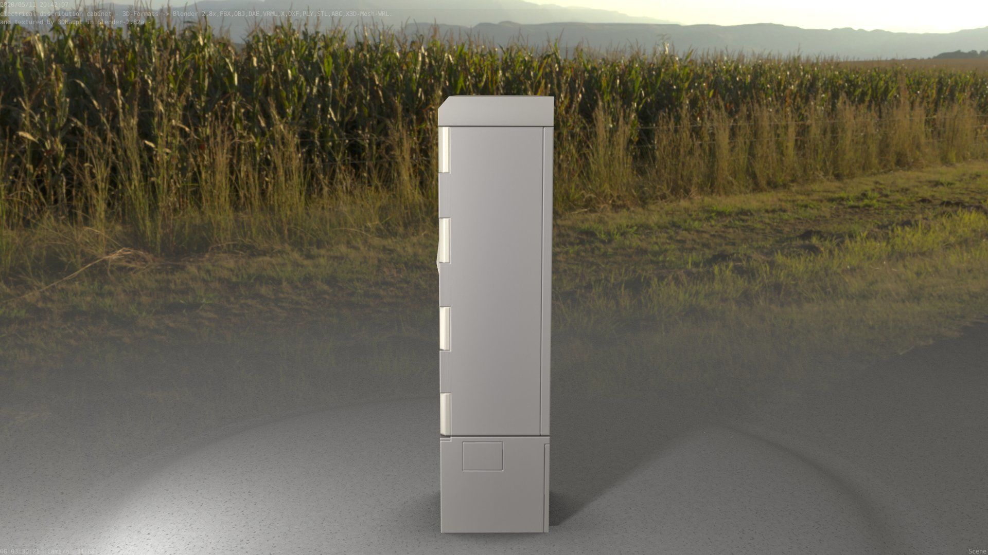 Electrical Distribution Cabinet 51 Low-poly 3D model_63