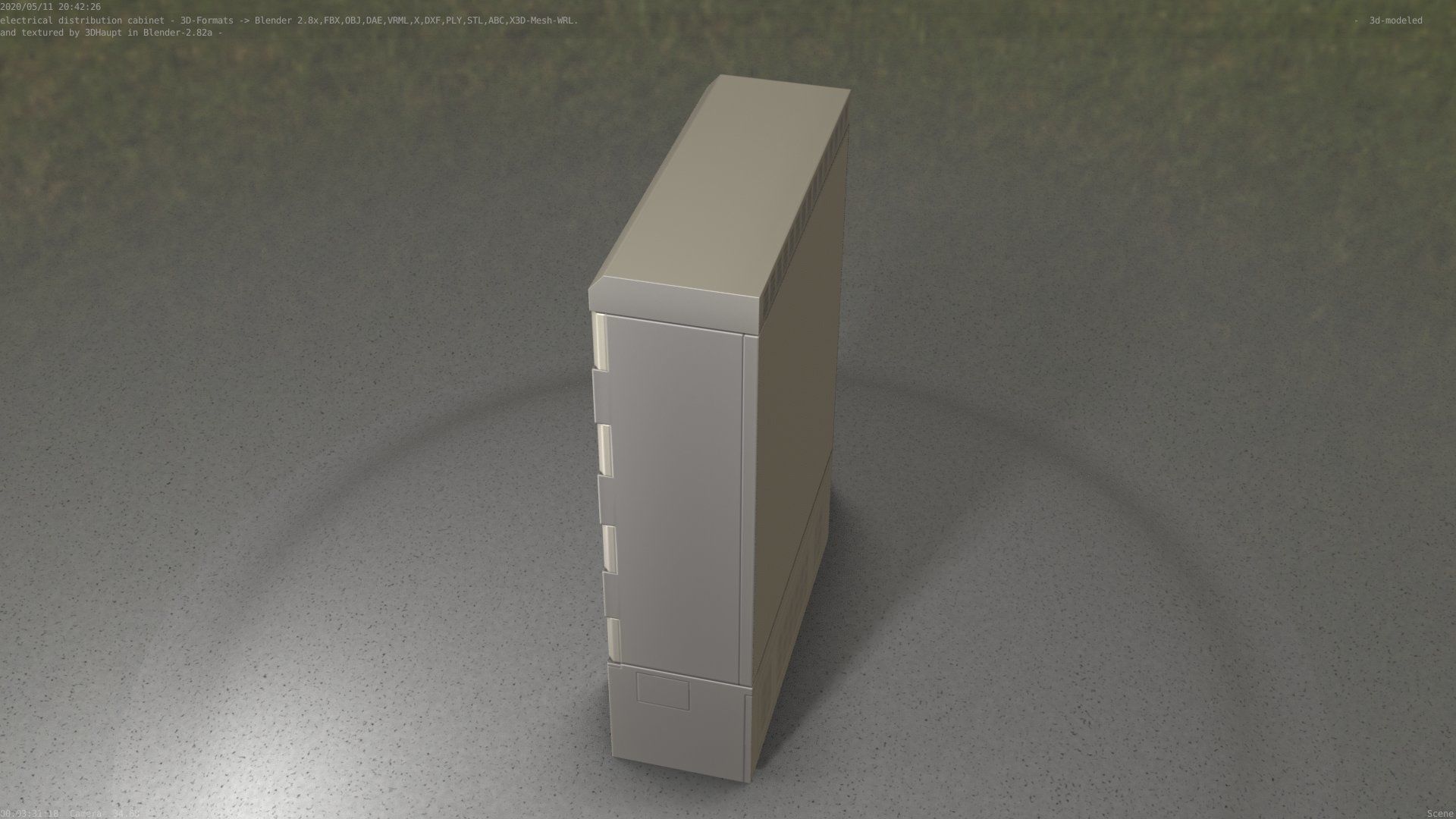 Electrical Distribution Cabinet 51 Low-poly 3D model_83