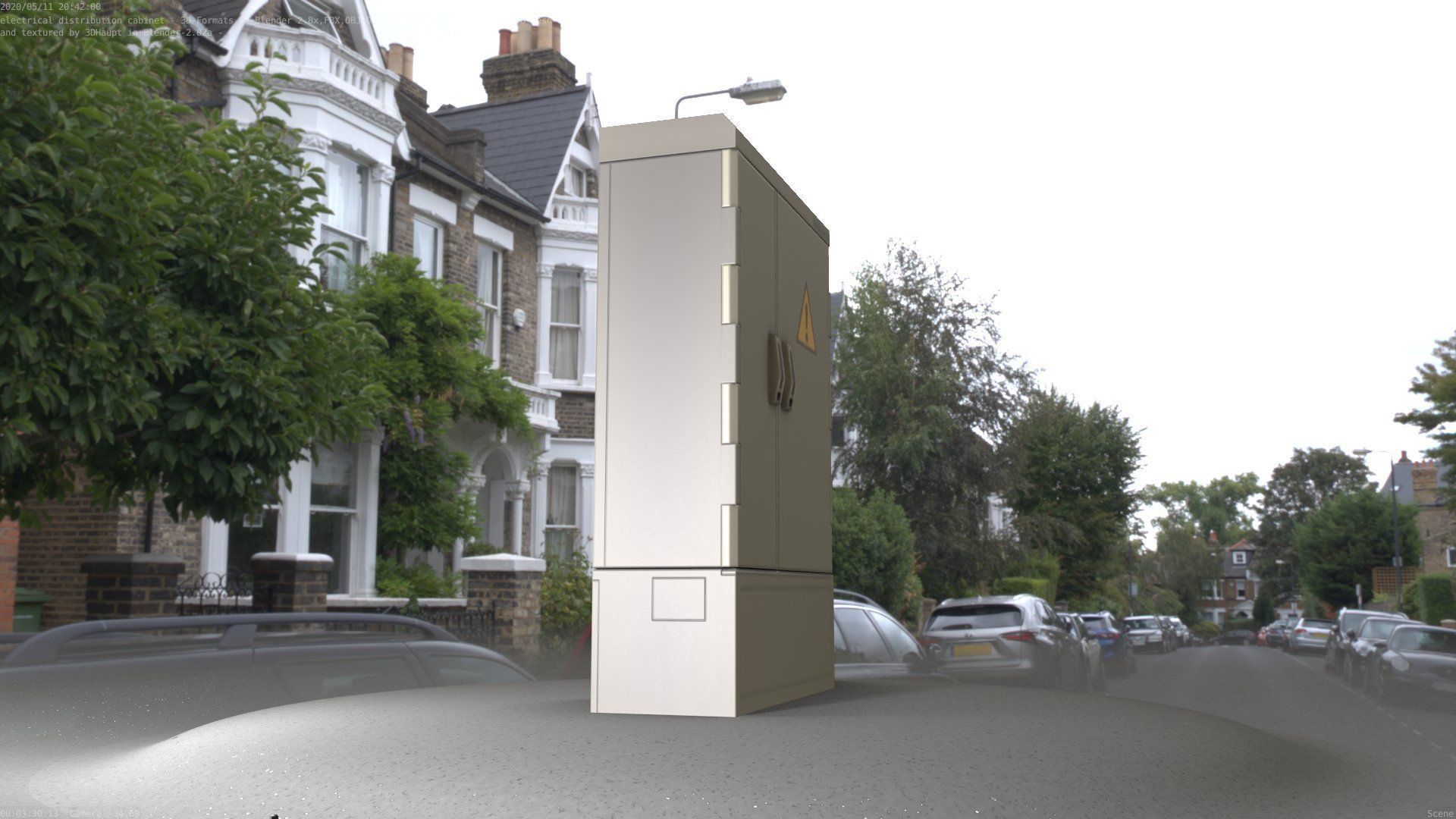 Electrical Distribution Cabinet 51 Low-poly 3D model_59