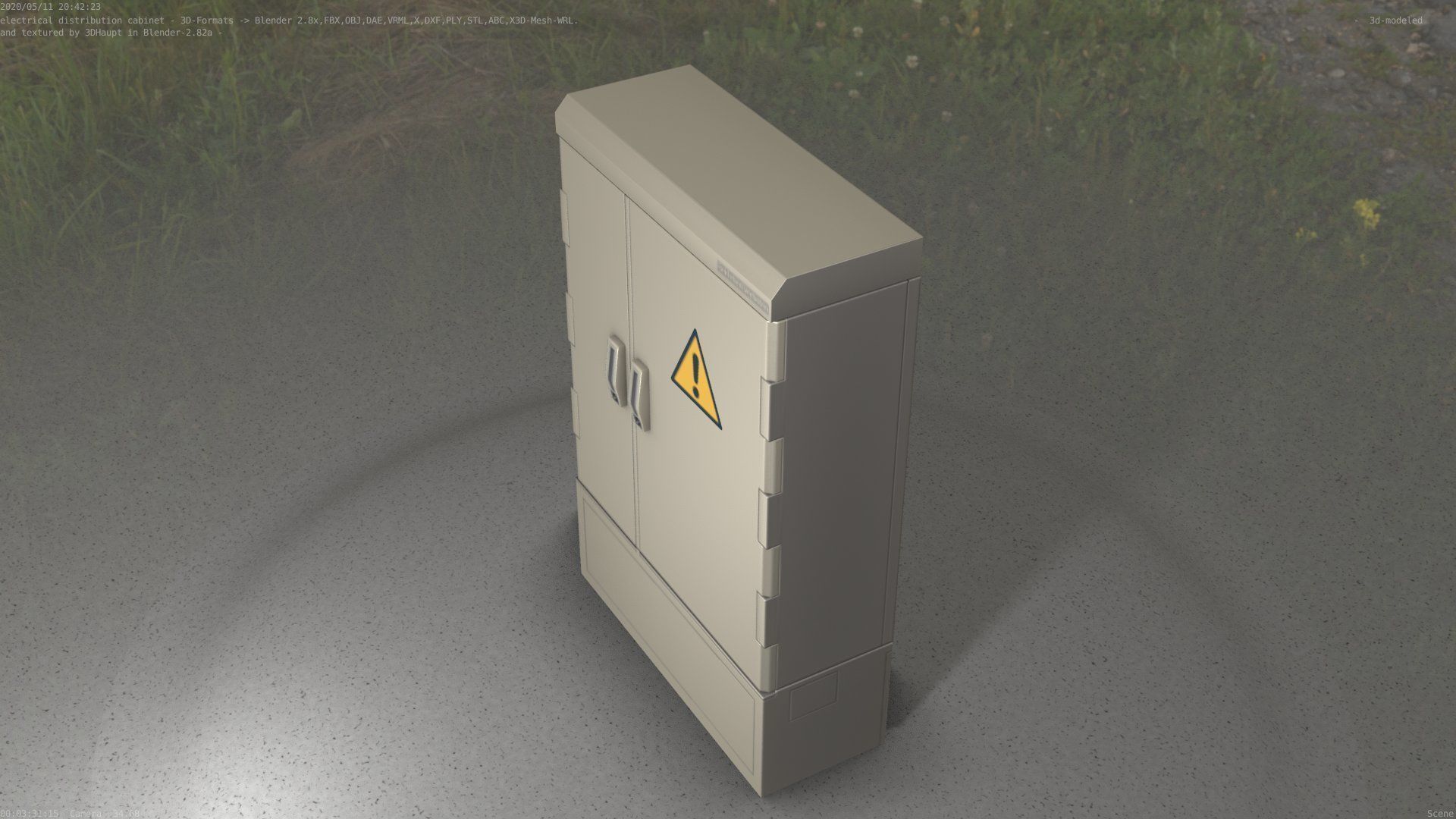 Electrical Distribution Cabinet 51 Low-poly 3D model_80