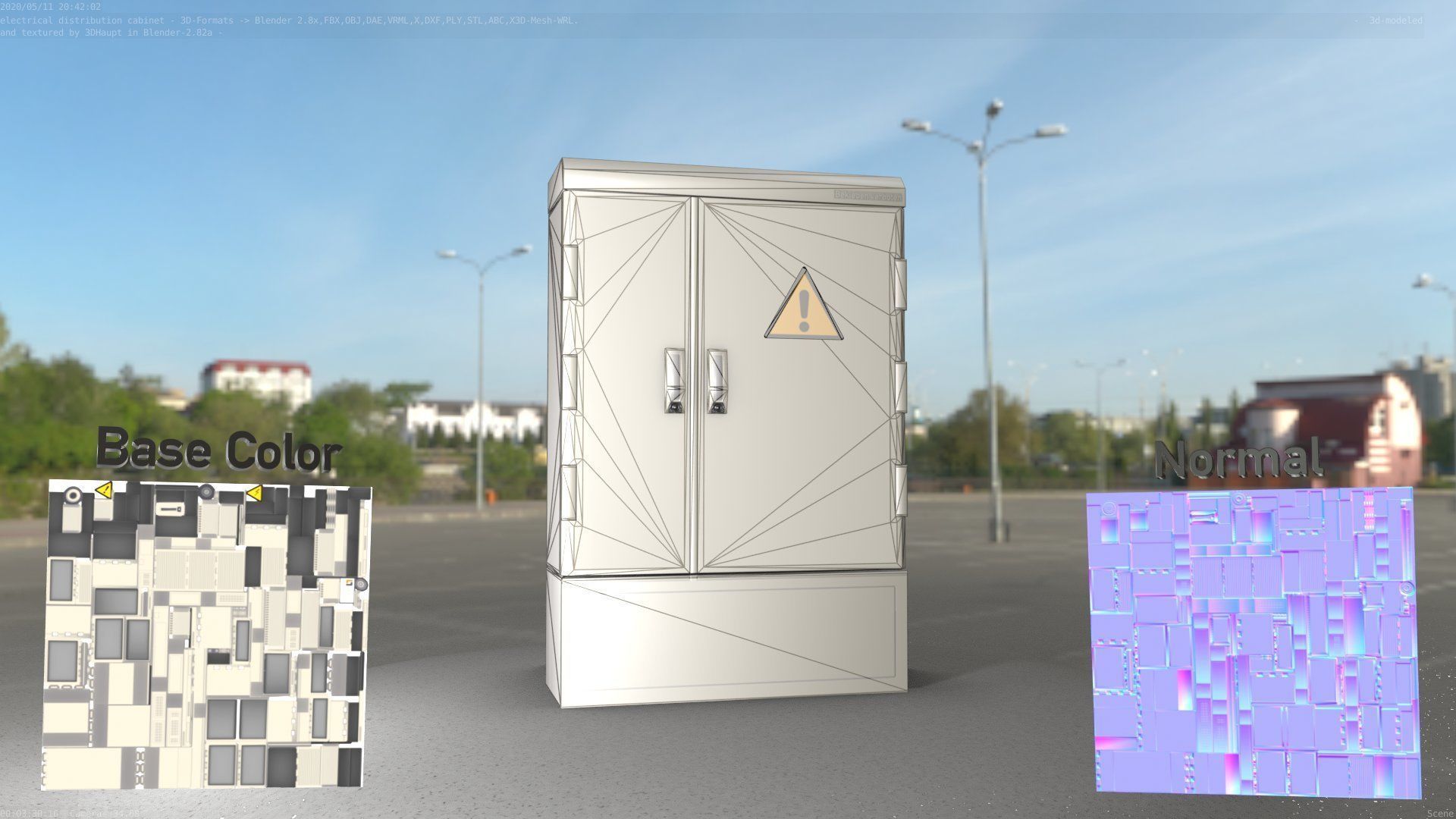 Electrical Distribution Cabinet 51 Low-poly 3D model_2