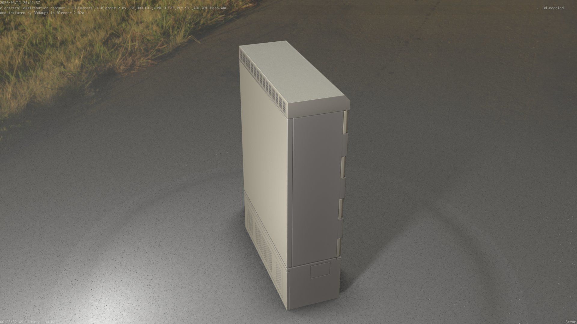 Electrical Distribution Cabinet 51 Low-poly 3D model_94