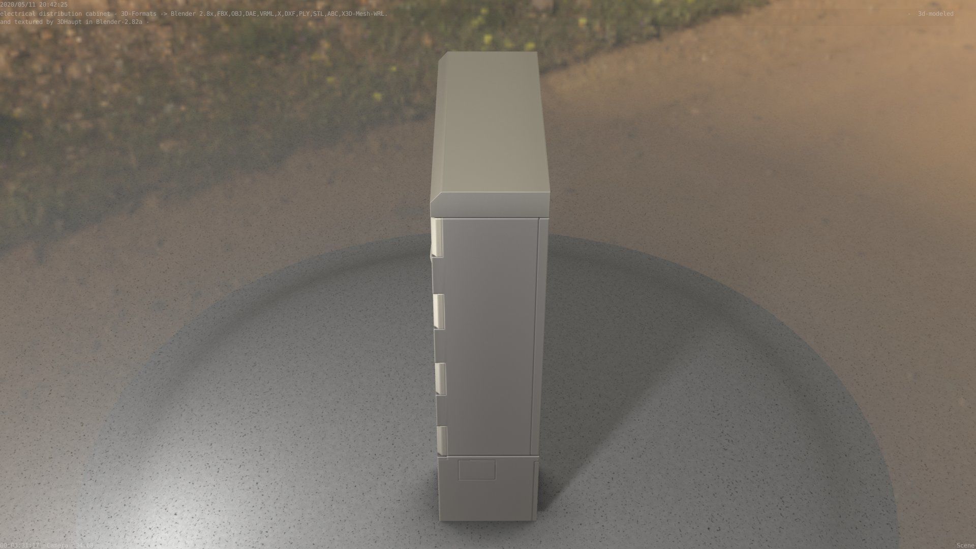 Electrical Distribution Cabinet 51 Low-poly 3D model_82