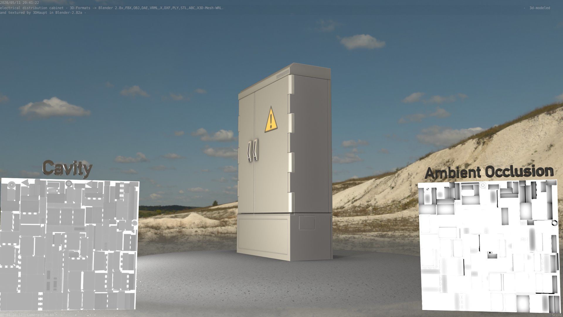 Electrical Distribution Cabinet 51 Low-poly 3D model_15