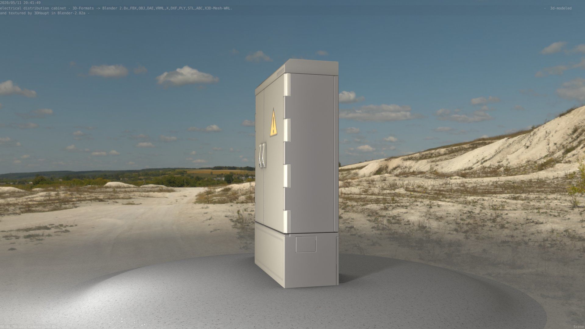 Electrical Distribution Cabinet 51 Low-poly 3D model_46