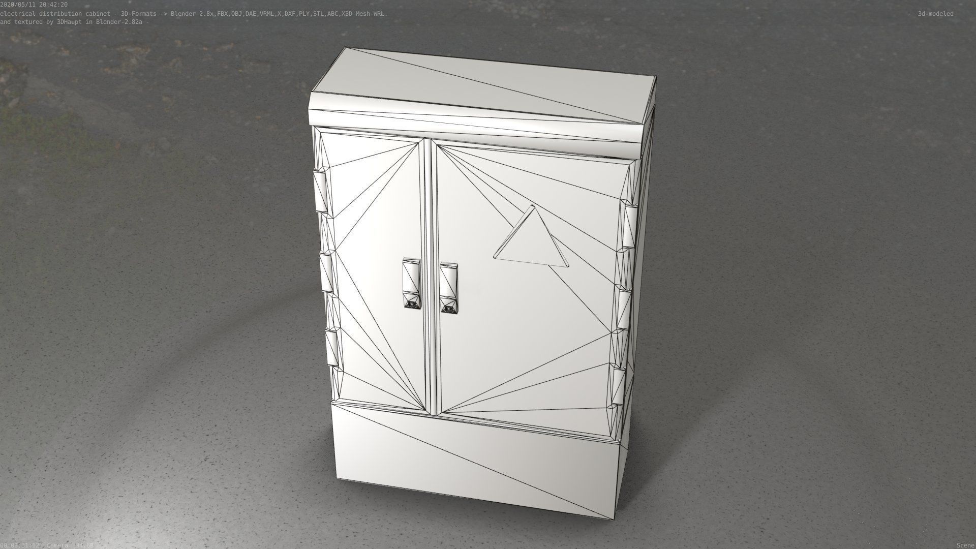 Electrical Distribution Cabinet 51 Low-poly 3D model_78