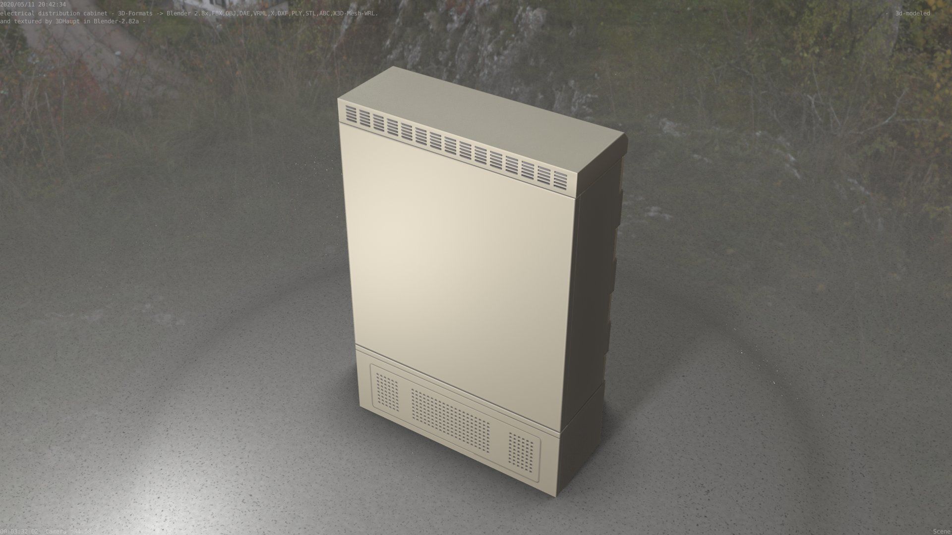 Electrical Distribution Cabinet 51 Low-poly 3D model_91