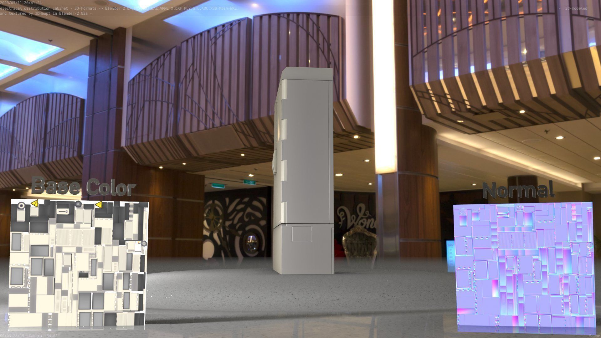 Electrical Distribution Cabinet 51 Low-poly 3D model_17