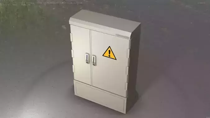 Electrical Distribution Cabinet 51 Low-poly 3D model Electrical Distribution Cabinet 51 Low-poly 3D model