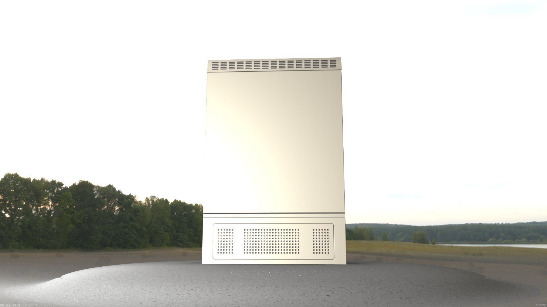 Electrical Distribution Cabinet 51 Low-poly 3D model_53