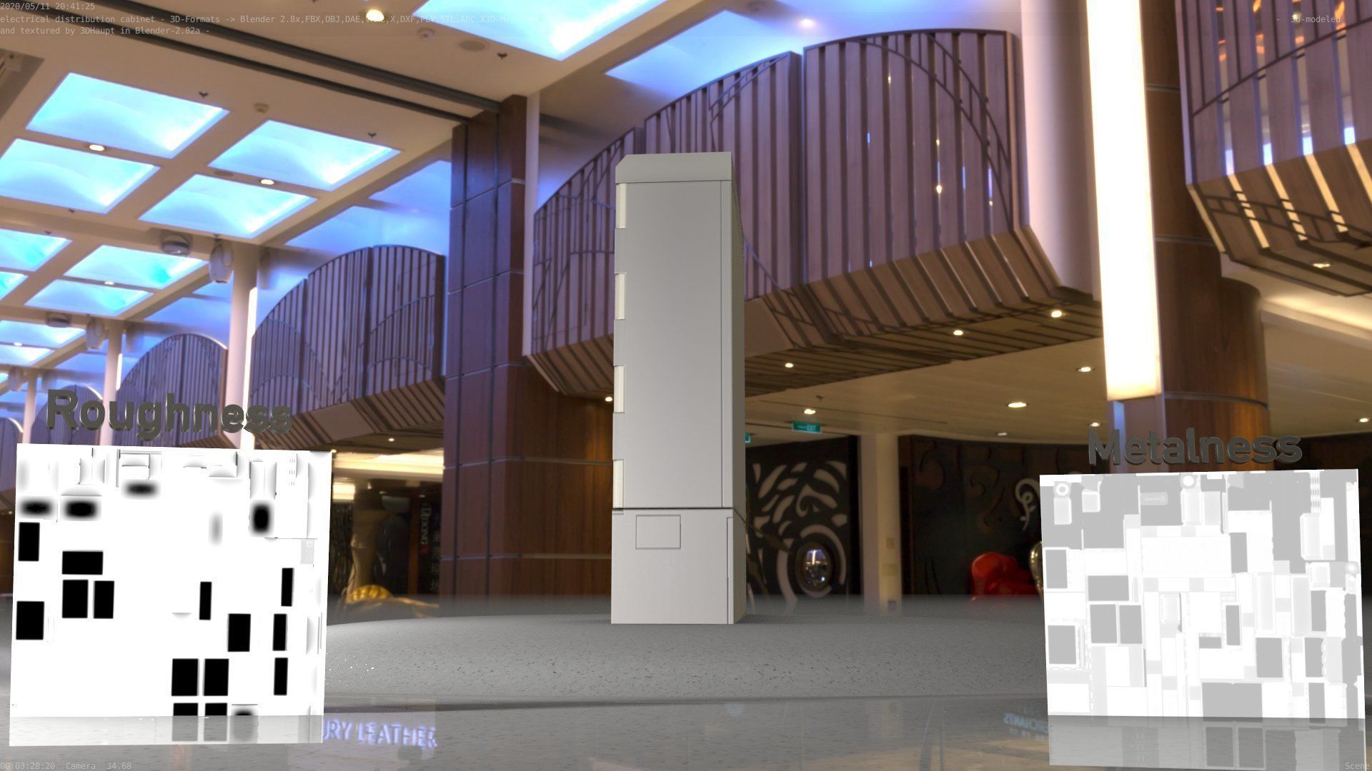 Electrical Distribution Cabinet 51 Low-poly 3D model_18