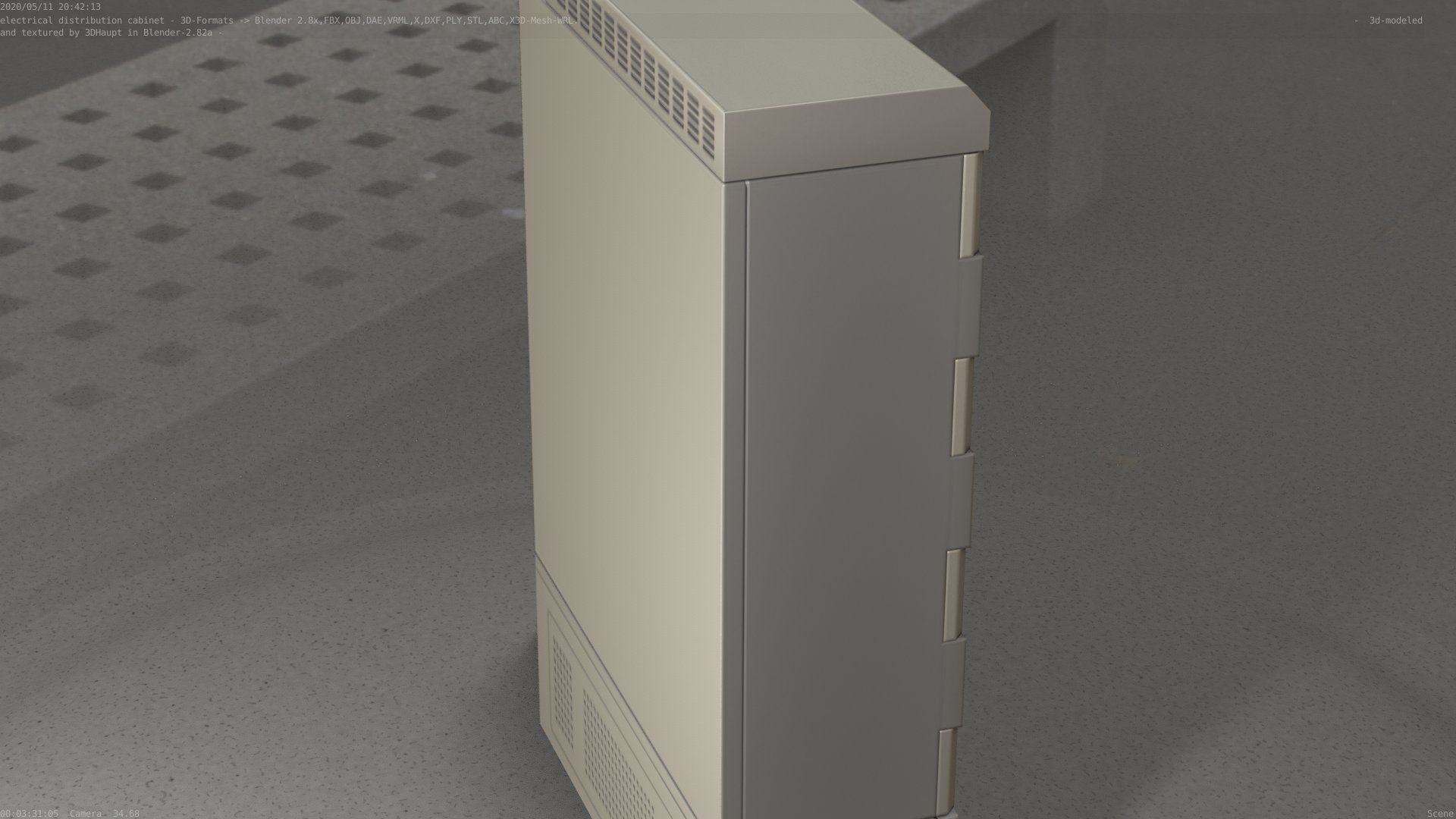 Electrical Distribution Cabinet 51 Low-poly 3D model_71