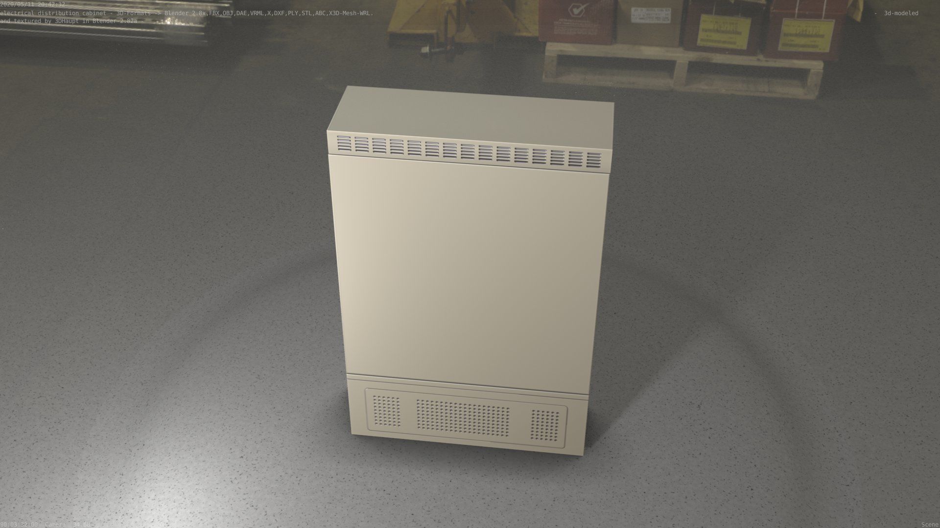 Electrical Distribution Cabinet 51 Low-poly 3D model_89