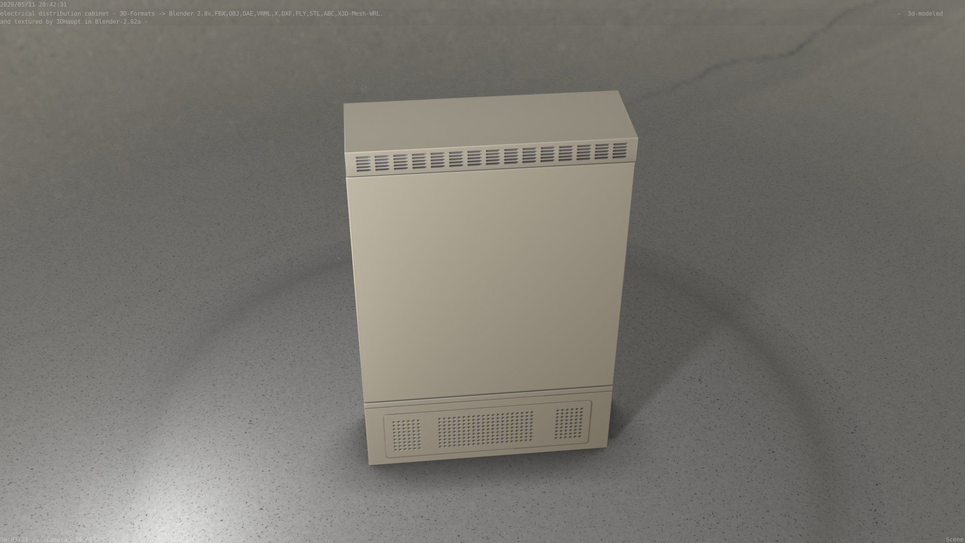Electrical Distribution Cabinet 51 Low-poly 3D model_88