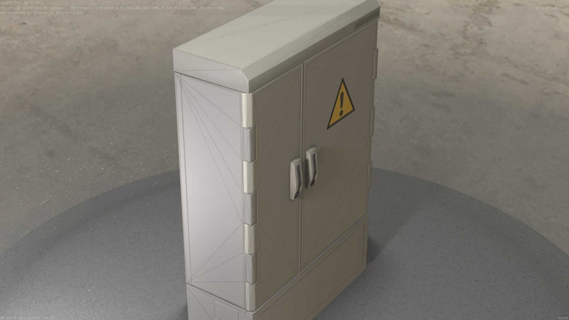 Electrical Distribution Cabinet 51 Low-poly 3D model_74