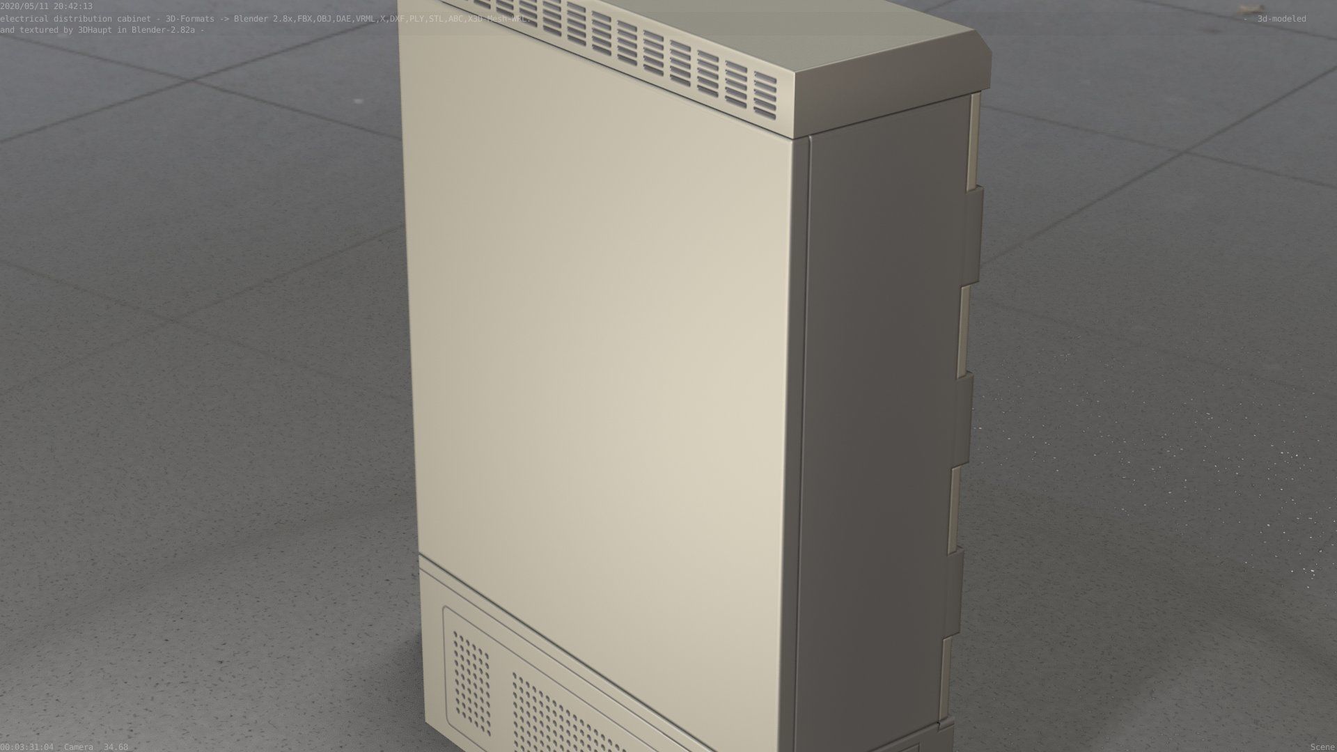 Electrical Distribution Cabinet 51 Low-poly 3D model_70