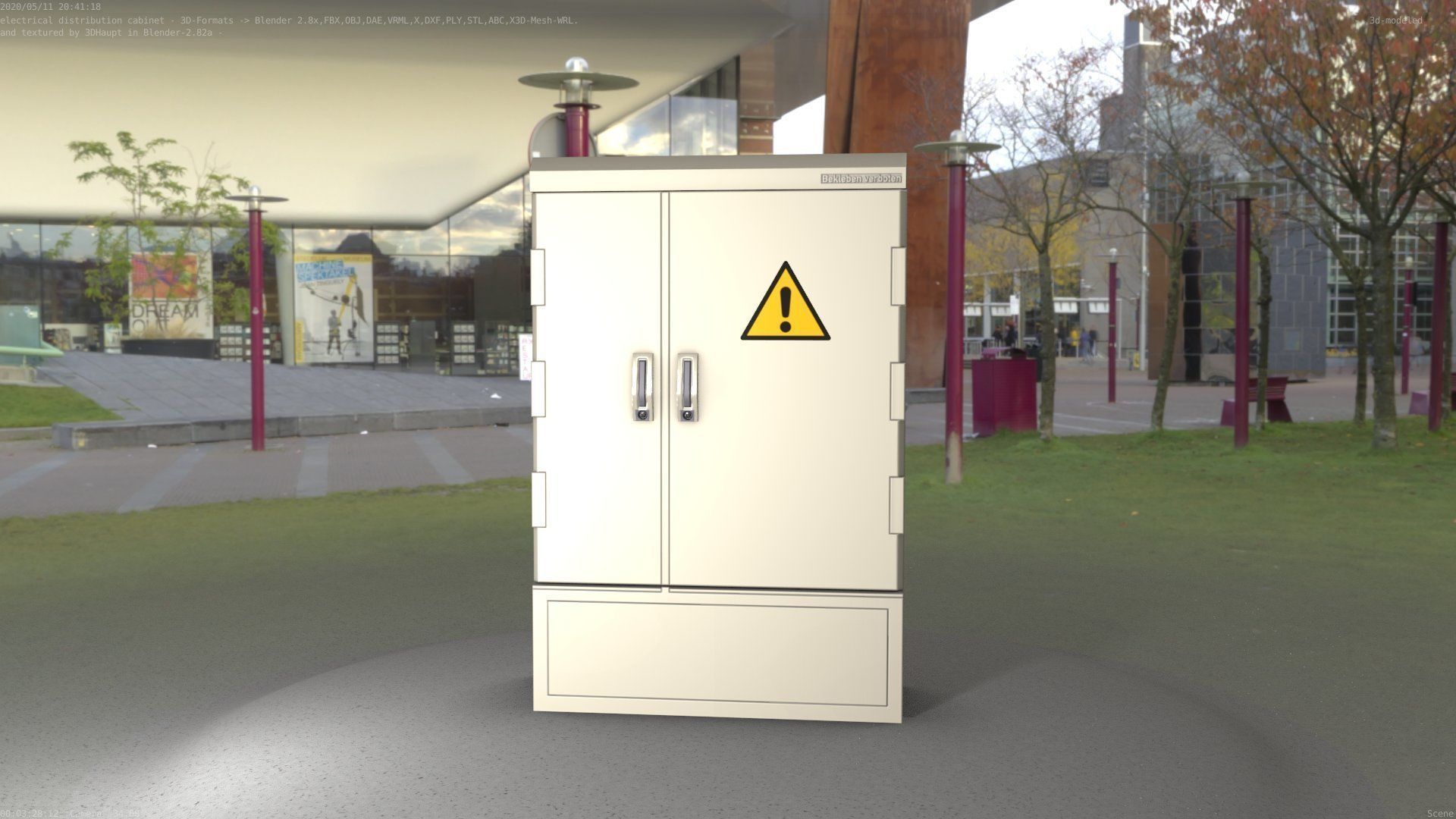 Electrical Distribution Cabinet 51 Low-poly 3D model_10