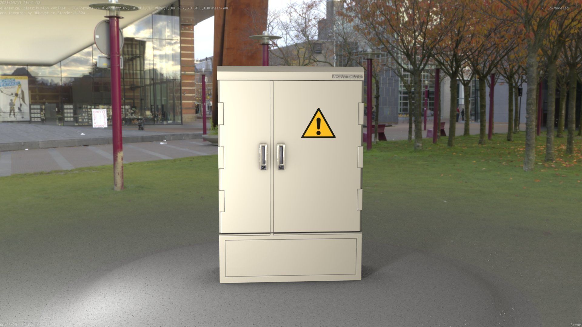 Electrical Distribution Cabinet 51 Low-poly 3D model_9