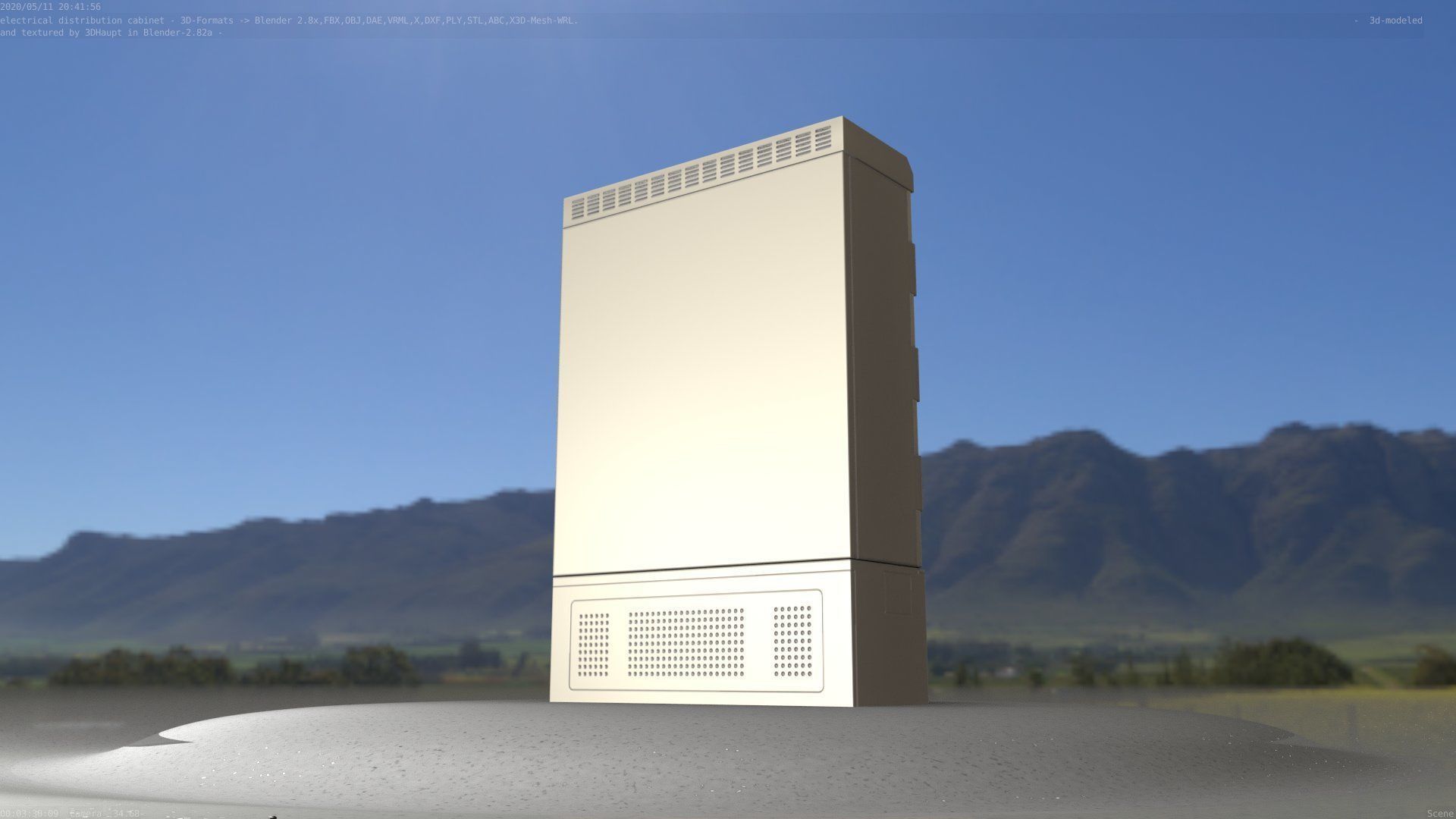 Electrical Distribution Cabinet 51 Low-poly 3D model_55