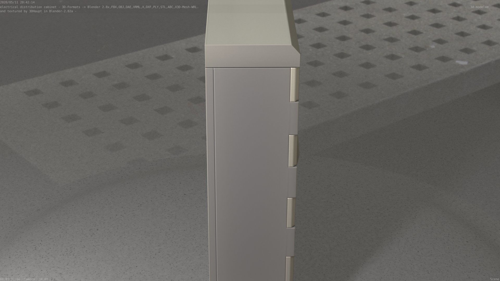 Electrical Distribution Cabinet 51 Low-poly 3D model_72