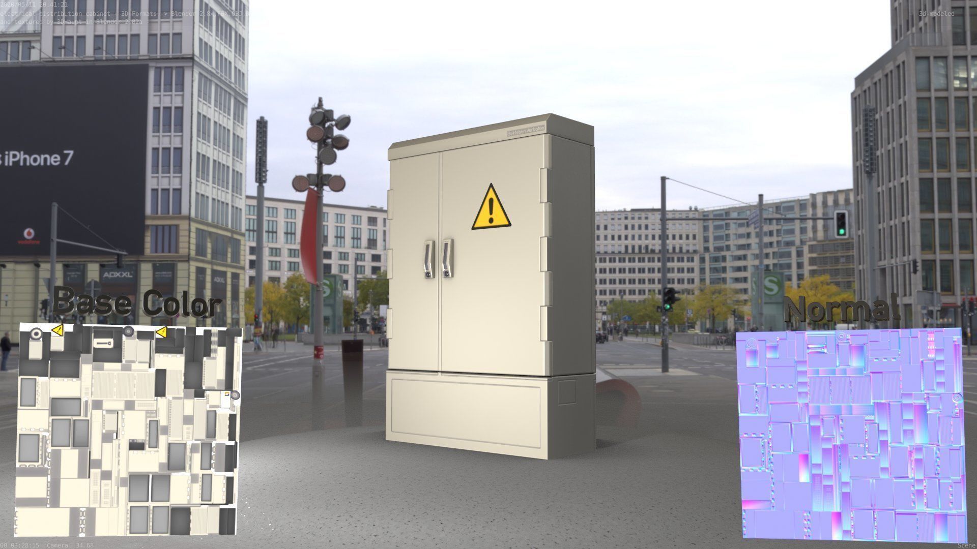 Electrical Distribution Cabinet 51 Low-poly 3D model_13