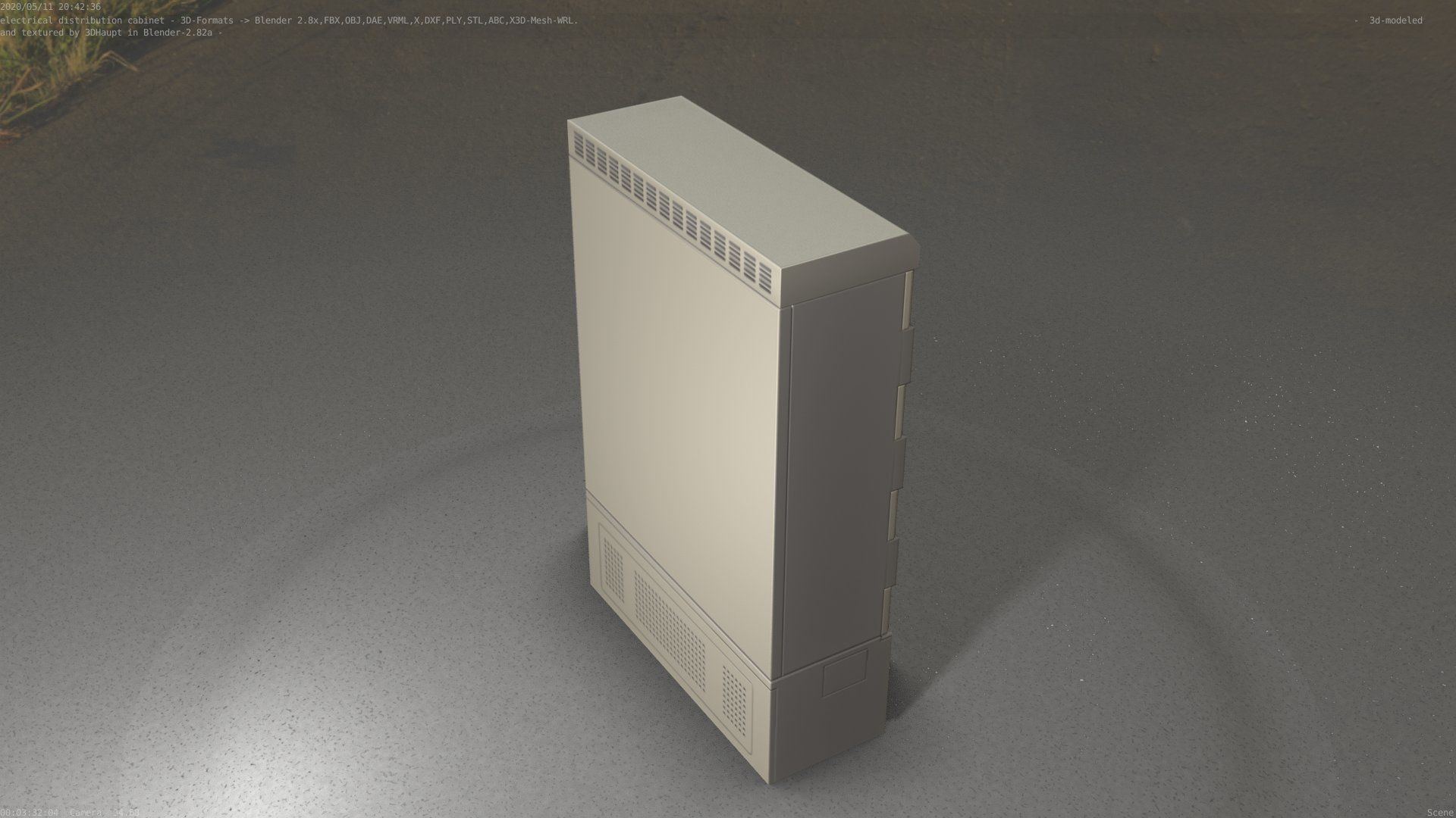 Electrical Distribution Cabinet 51 Low-poly 3D model_93
