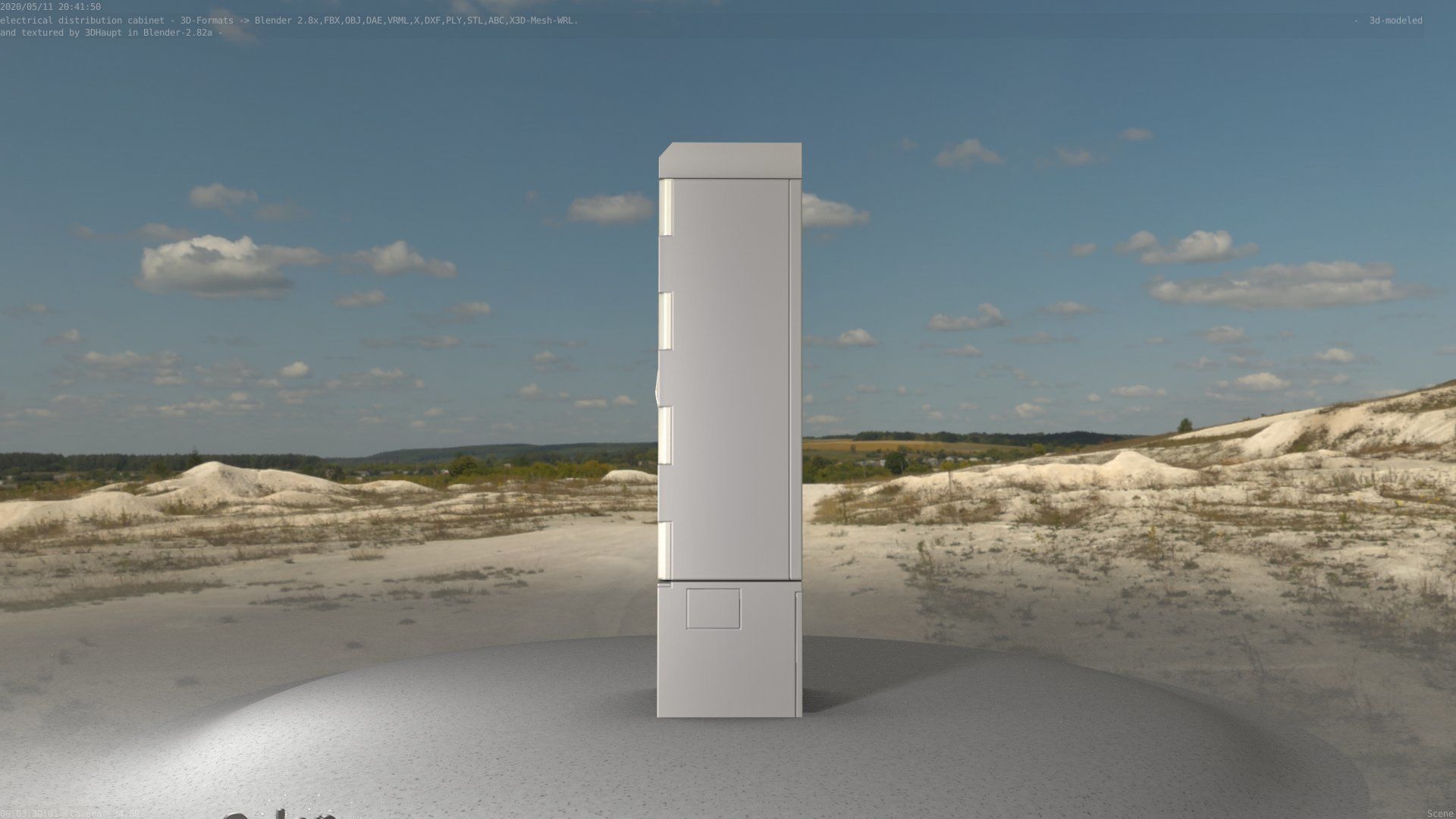 Electrical Distribution Cabinet 51 Low-poly 3D model_47